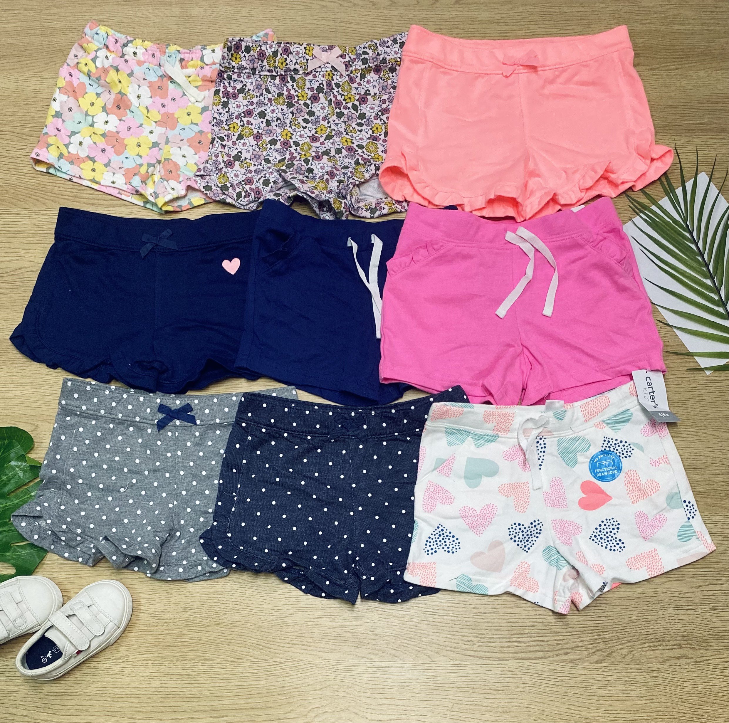 Set 2 quần short da cá Carter bé gái, size 3y - 14y Cambo xuất xịn