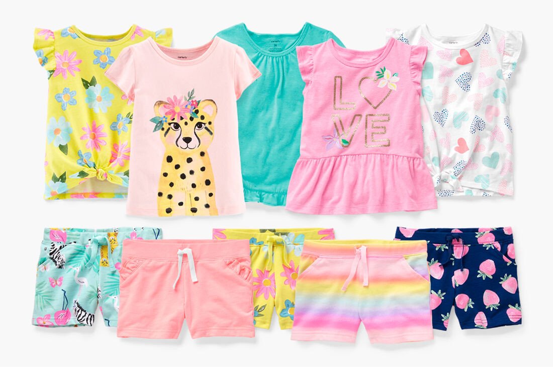 Set 2 quần short da cá Carter bé gái, size 3y - 14y Cambo xuất xịn11