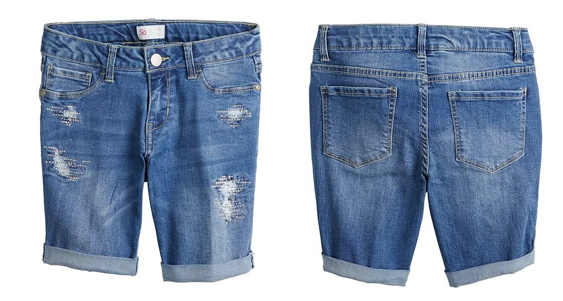 Quần short jean wax kiểu bé gái nhiều hiệu , size 12M - 14/16T. TQXK dư xịn14