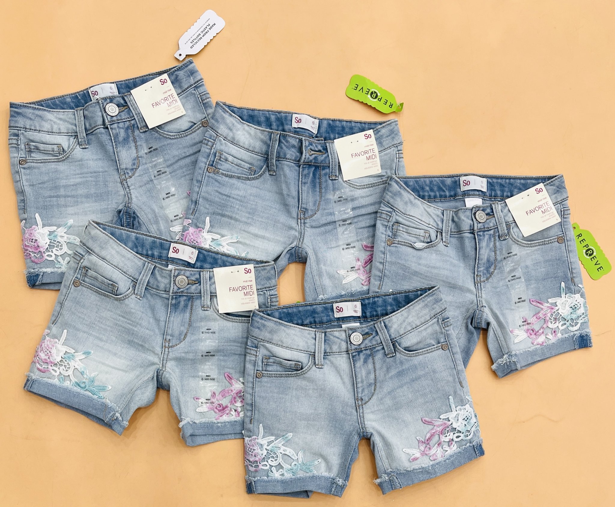 Quần short jean wax kiểu bé gái nhiều hiệu , size 12M - 14/16T. TQXK dư xịn11