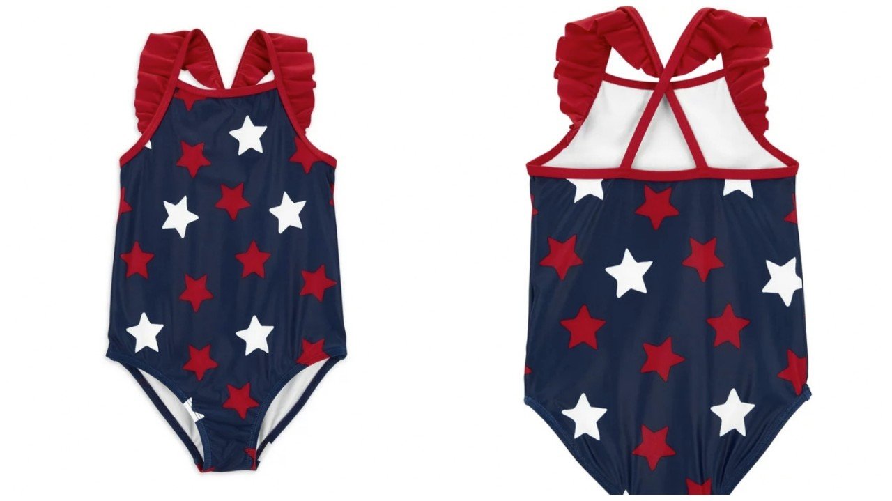 Set 2 bộ bơi Carter, Osh, Gym bé gái size 6m - 12y VN xuất xịn1