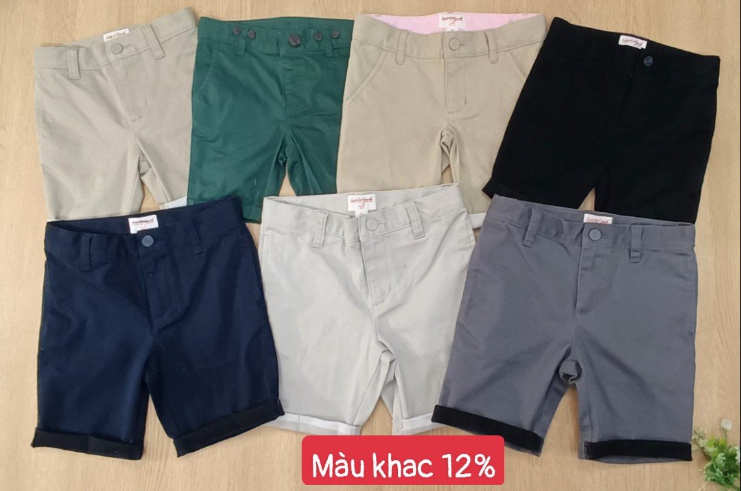 Set 2 quần short kaki lật lai bé trai Catjack size 12m - 5y VN xuất xịn6