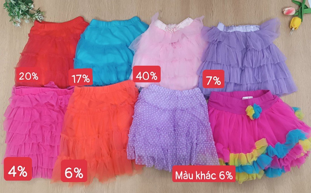 Chân váy voan tầng Jona Michelle size 2 - 8y VN xuất xịn14