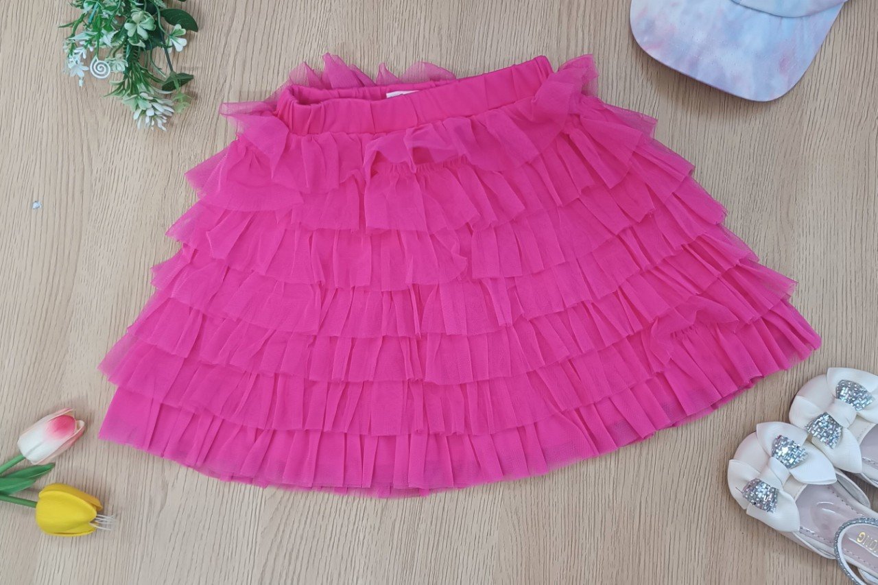 Chân váy voan tầng Jona Michelle size 2 - 8y VN xuất xịn11