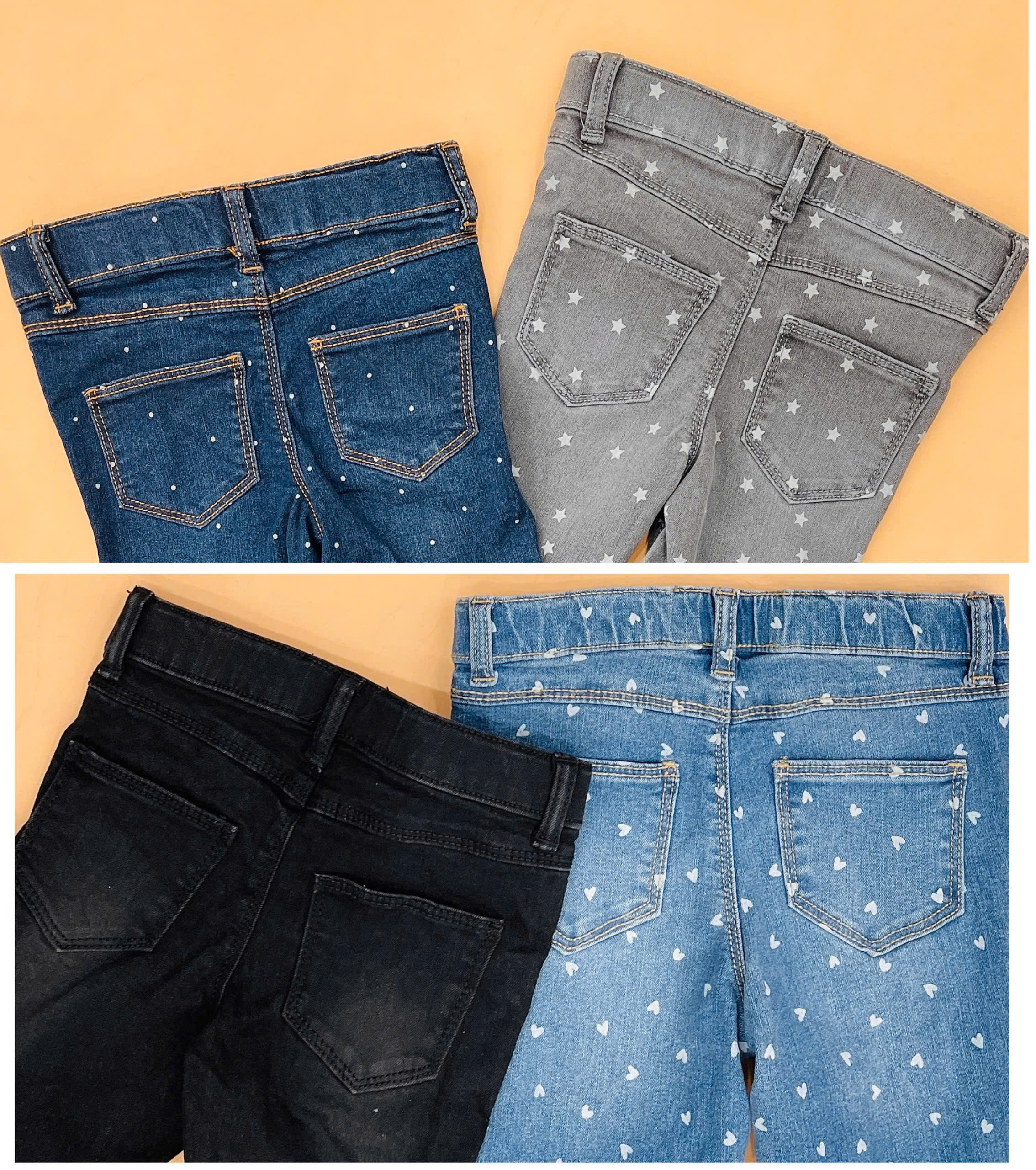 Quần jegging jean bé gái Kiabi, size 3T-12T. Cambodia xuất xịn3