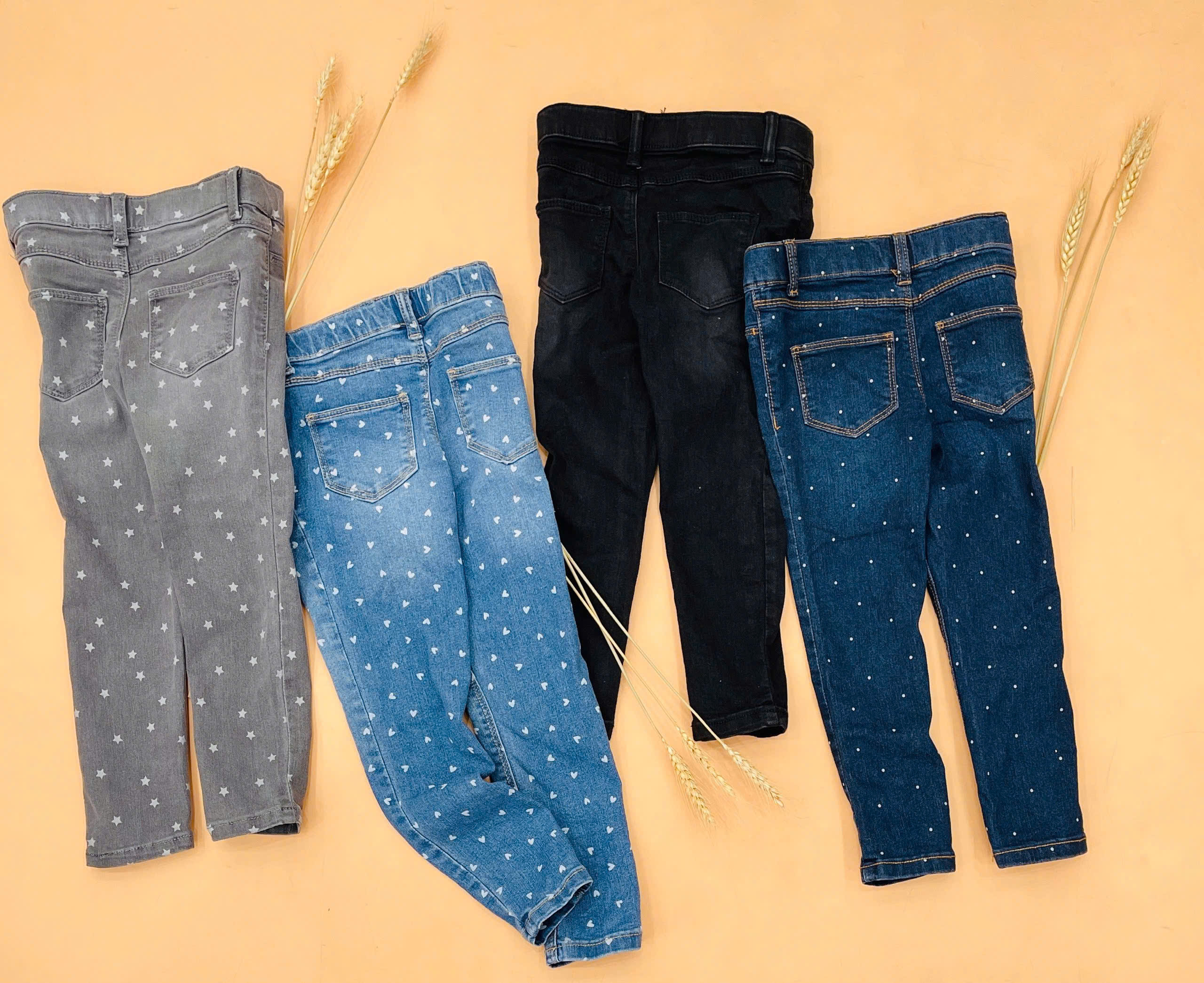 Quần jegging jean bé gái Kiabi, size 3T-12T. Cambodia xuất xịn0