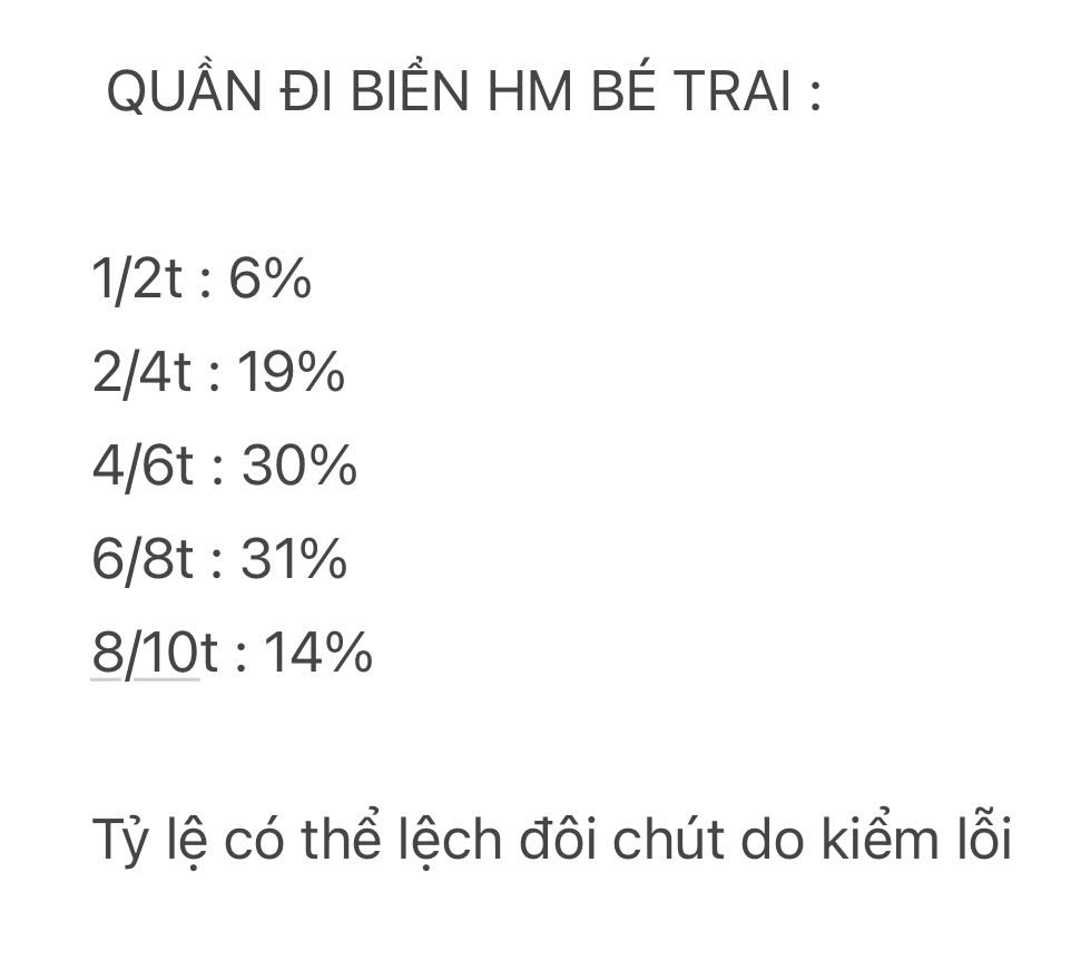 Quần short đi biển bé trai hiệu HM - Made in Cambodia - Size 1/2-8/10t5