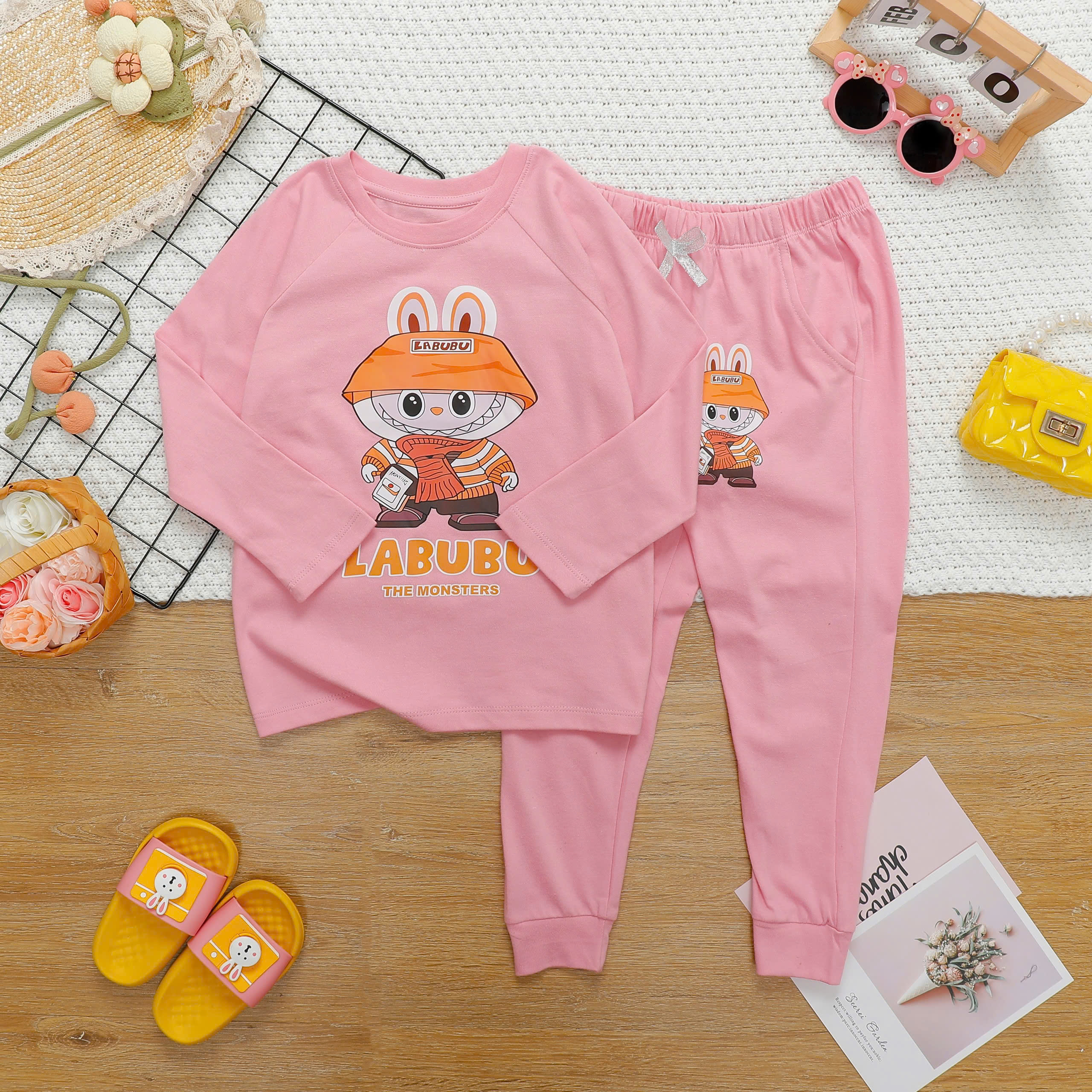 Bộ Bé Gái Disney Tay Dài sz 4 - 14T, hàng lên từ vải dư xịn.0