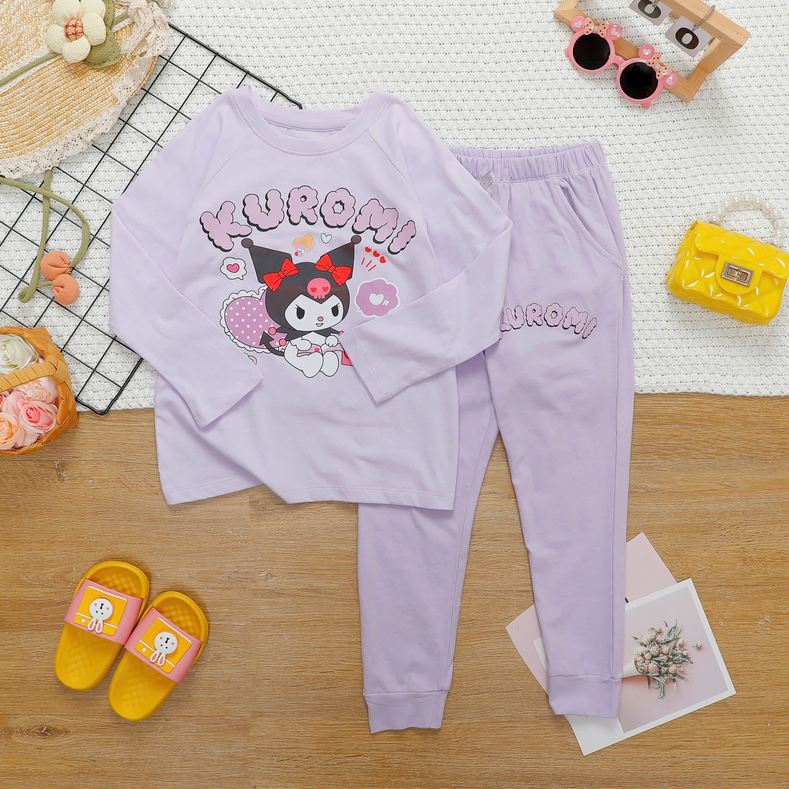 Bộ Bé Gái Disney Tay Dài sz 4 - 14T, hàng lên từ vải dư xịn.3