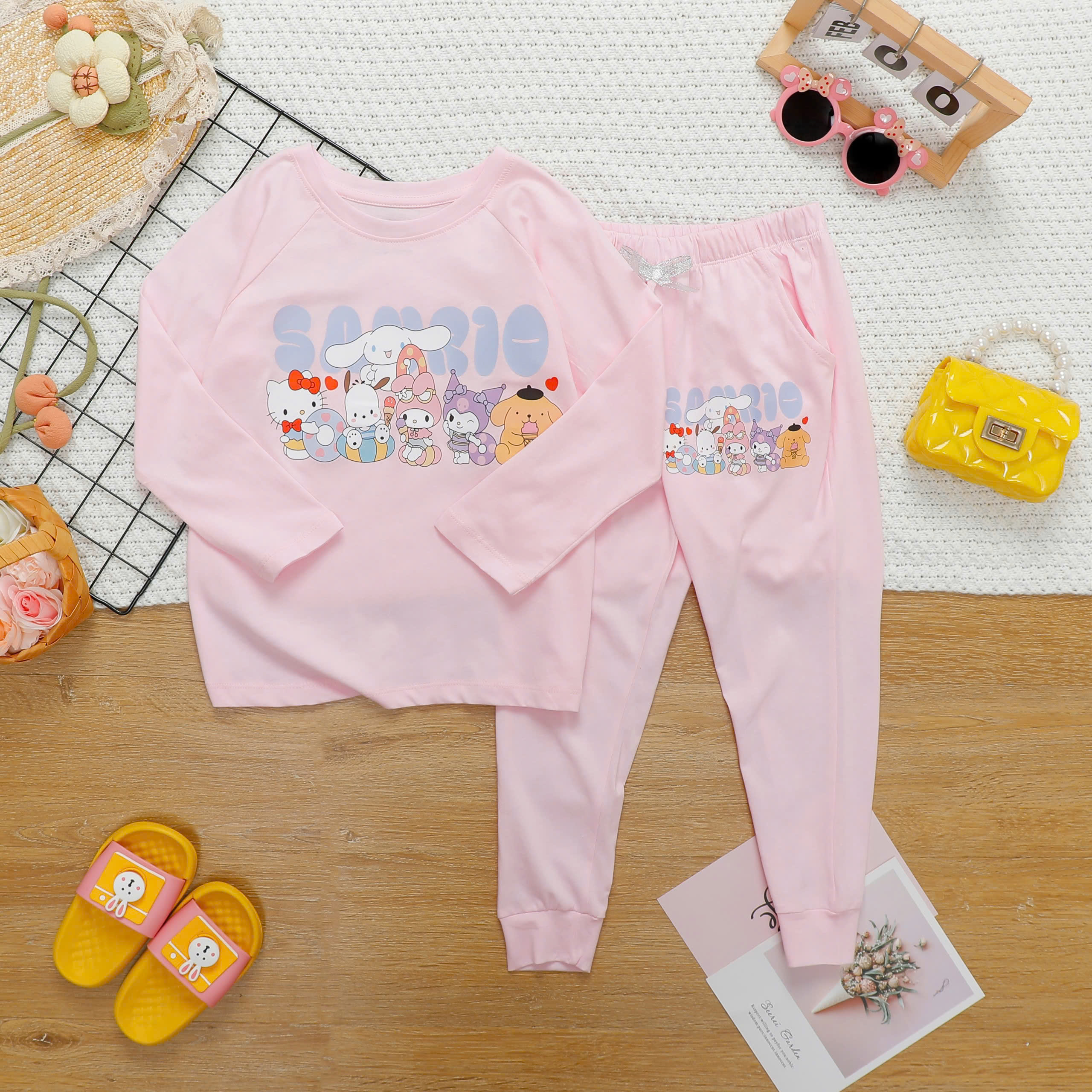 Bộ Bé Gái Disney Tay Dài sz 4 - 14T, hàng lên từ vải dư xịn.8