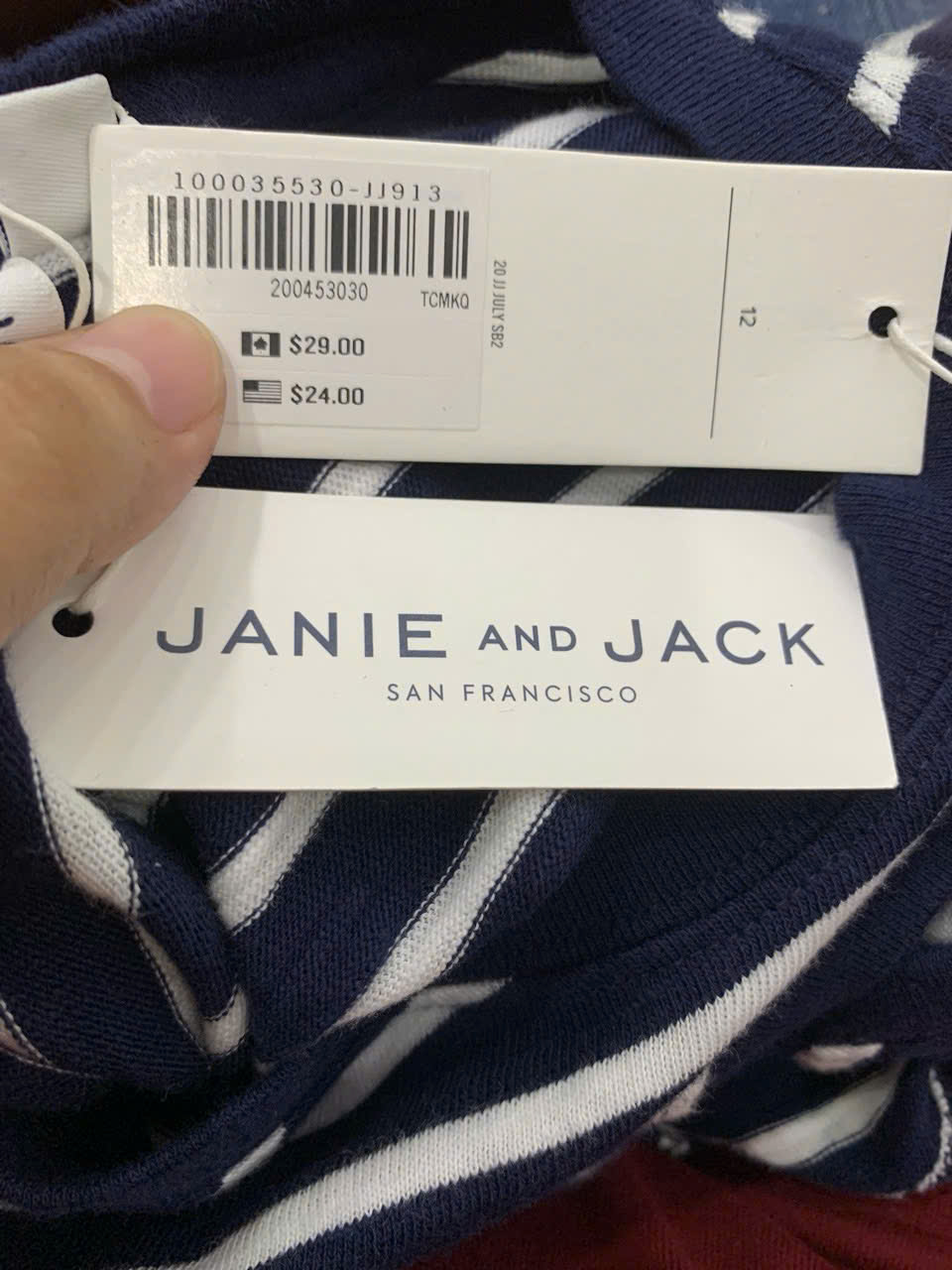 Áo thun Janie and Jack bé trai, hàng vnxk - Size 12/18m-12y1