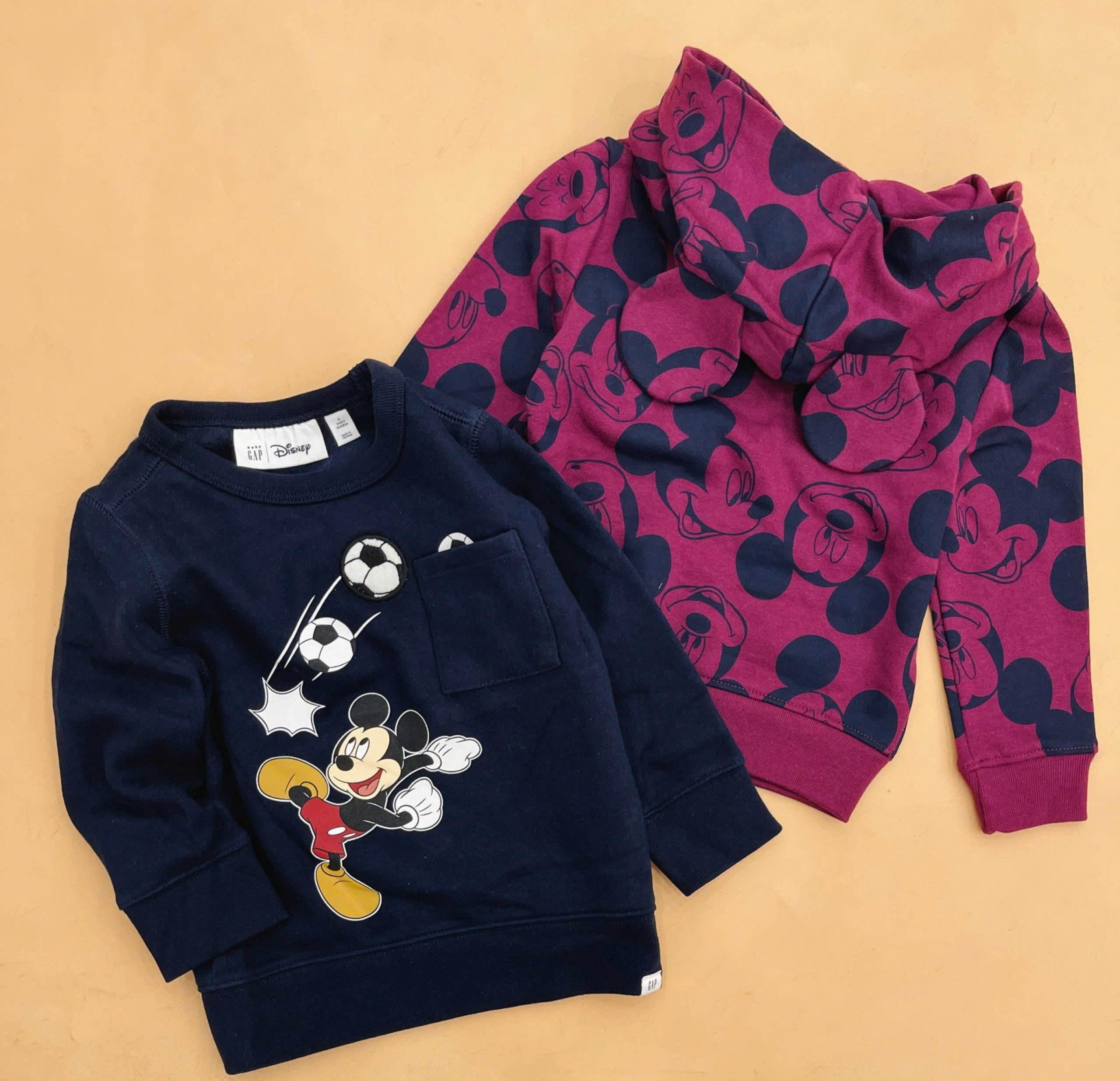 Áo nỉ liền nón/cổ tròn bé trai Baby Gap - Disney, size 0/3M - 5T. Việt Nam xuất xịn2