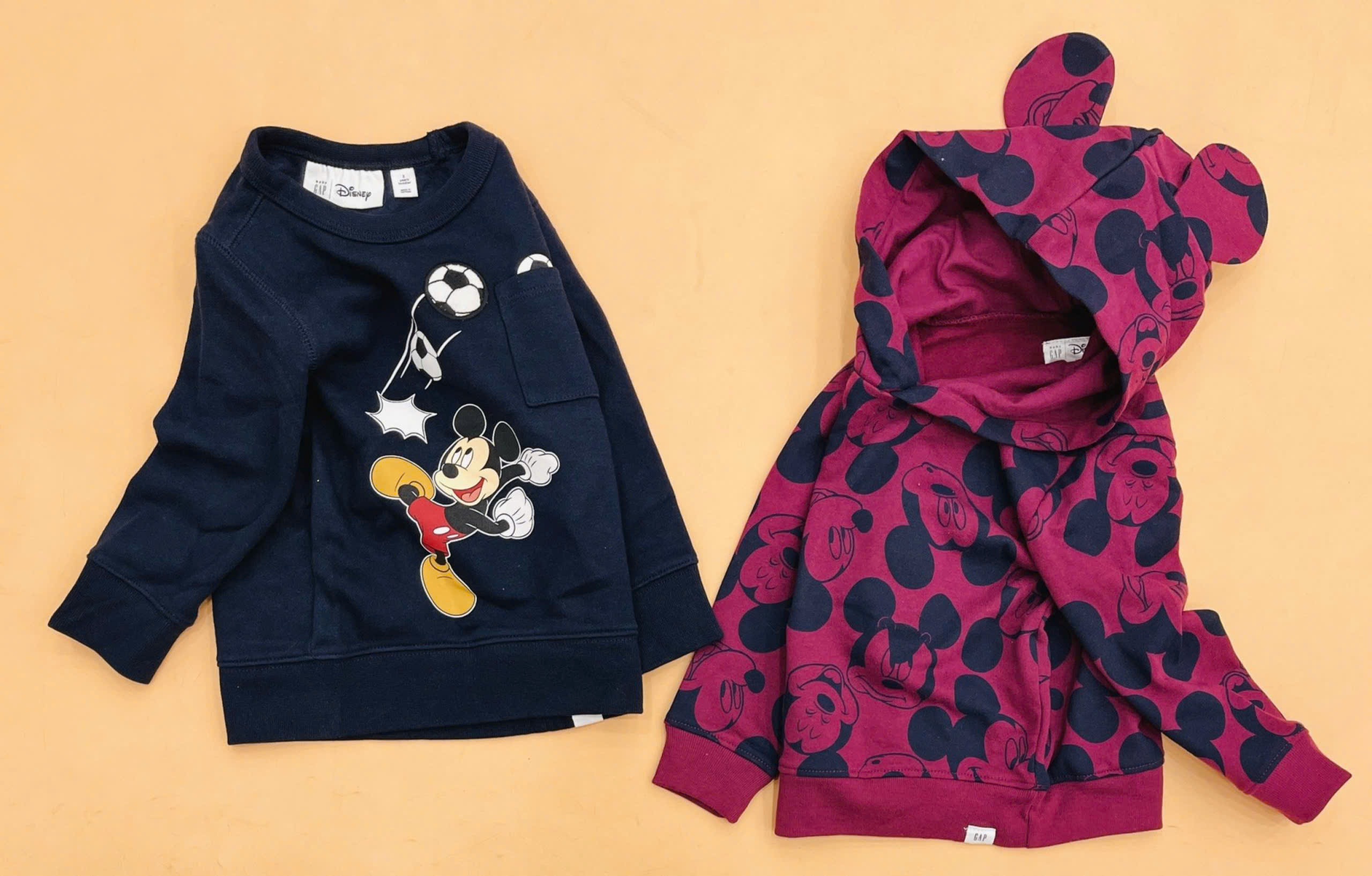 Áo nỉ liền nón/cổ tròn bé trai Baby Gap - Disney, size 0/3M - 5T. Việt Nam xuất xịn5