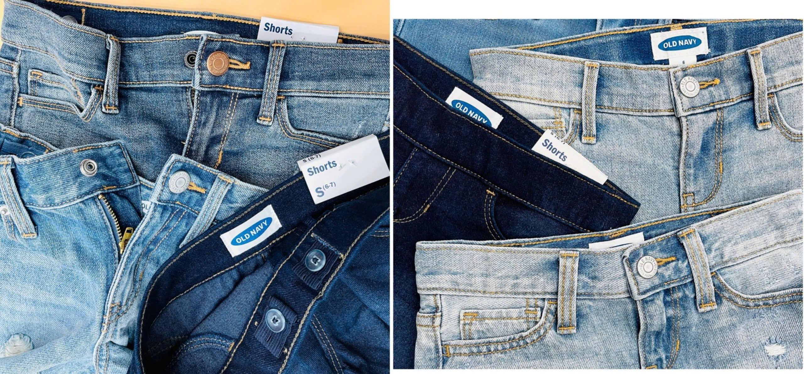 Quần short jean wax bạc size đại bé gái Old Navy, size 5T - 16T. Cambodia xuất xịn14