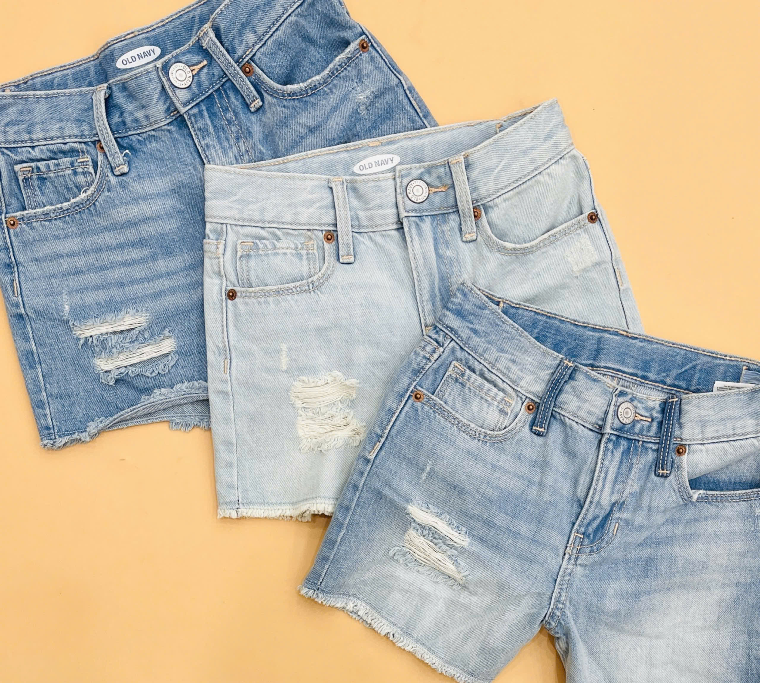 Quần short jean wax bạc size đại bé gái Old Navy, size 5T - 16T. Cambodia xuất xịn9