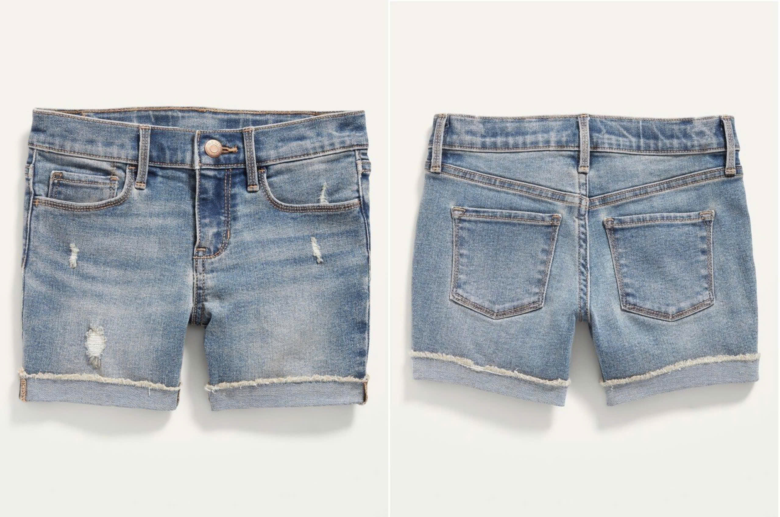 Quần short jean wax bạc size đại bé gái Old Navy, size 5T - 16T. Cambodia xuất xịn12