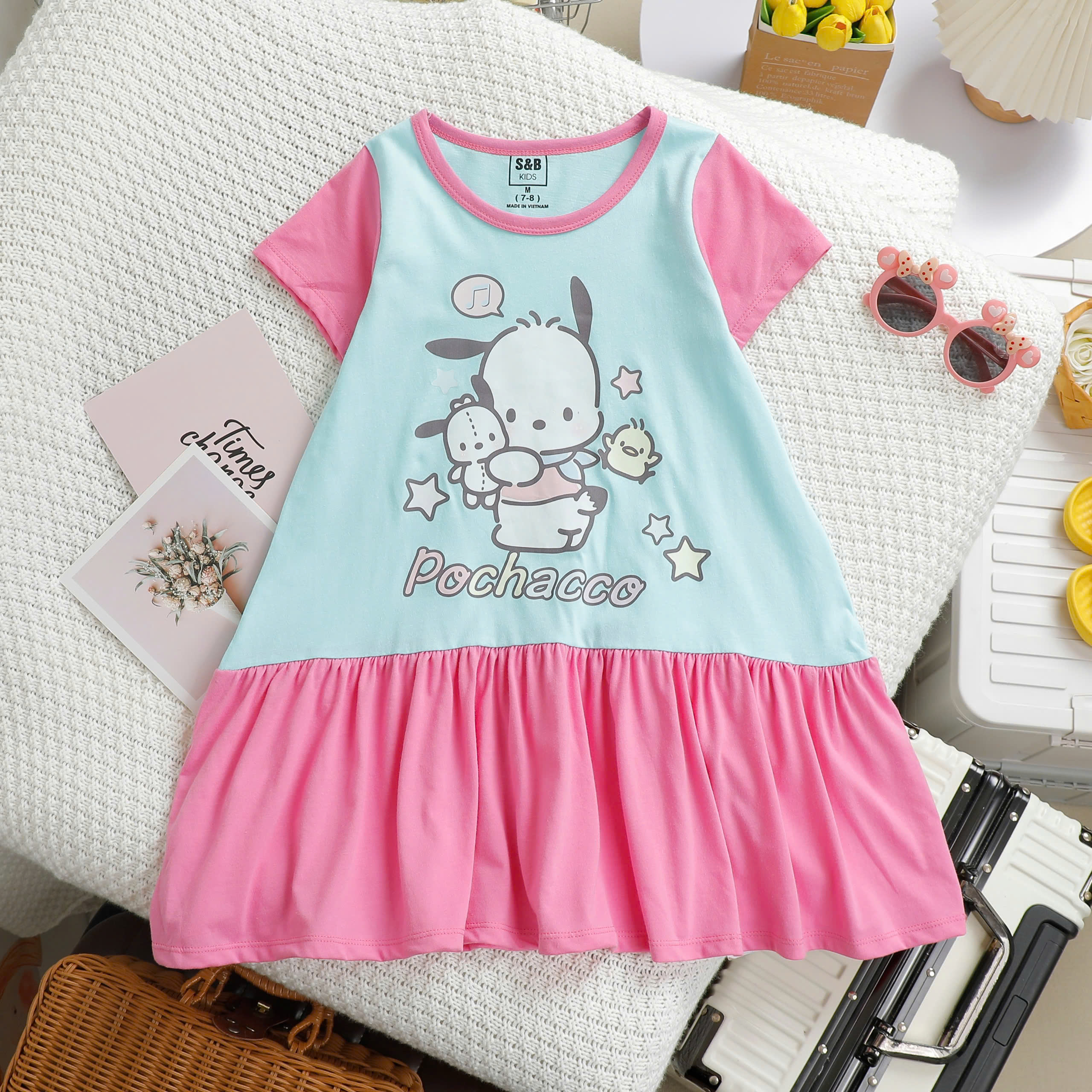 ĐẦM THUN SB KIDS PHỐI MÀU ĐUÔI CÁ  Size từ XS đến XL8