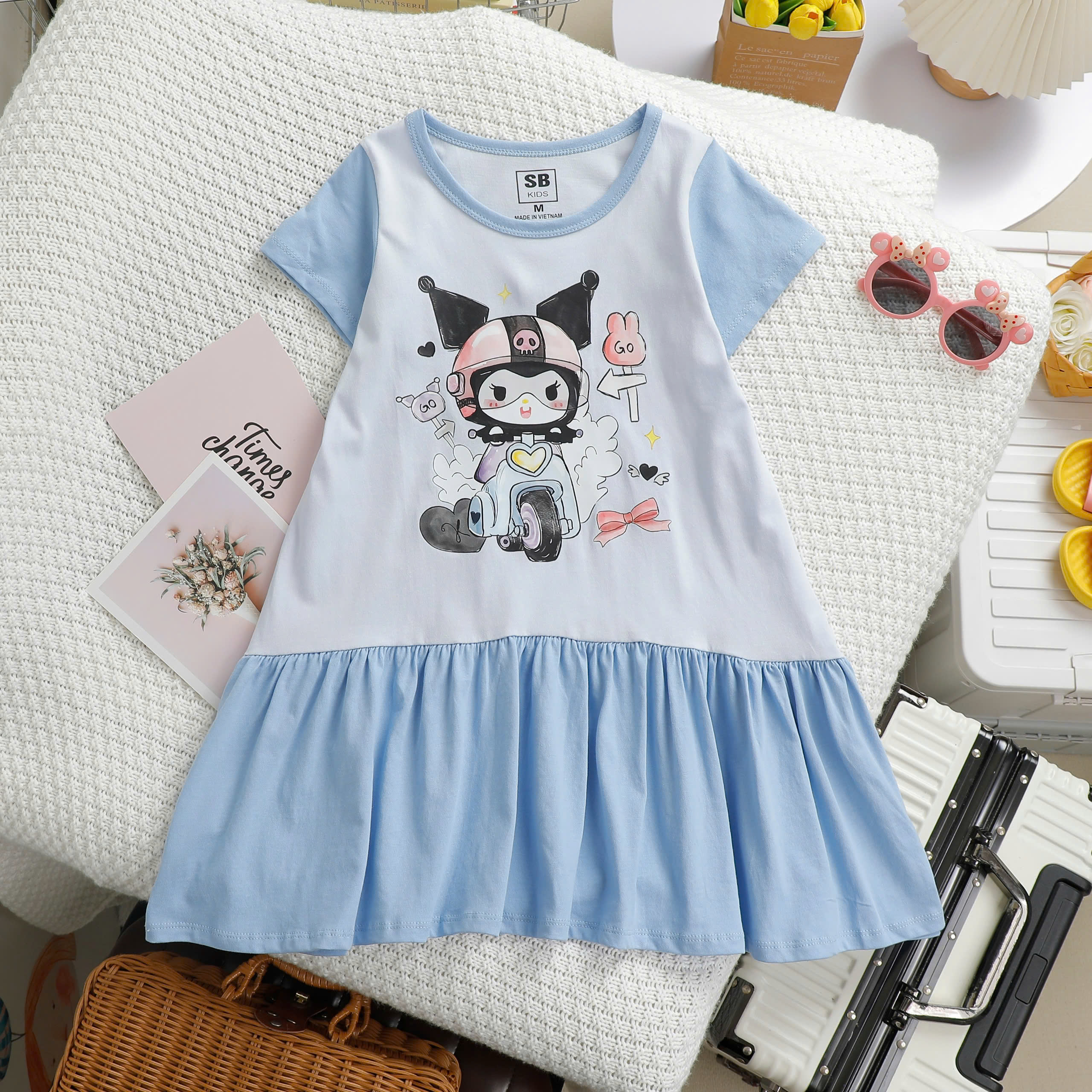 ĐẦM THUN SB KIDS PHỐI MÀU ĐUÔI CÁ  Size từ XS đến XL6