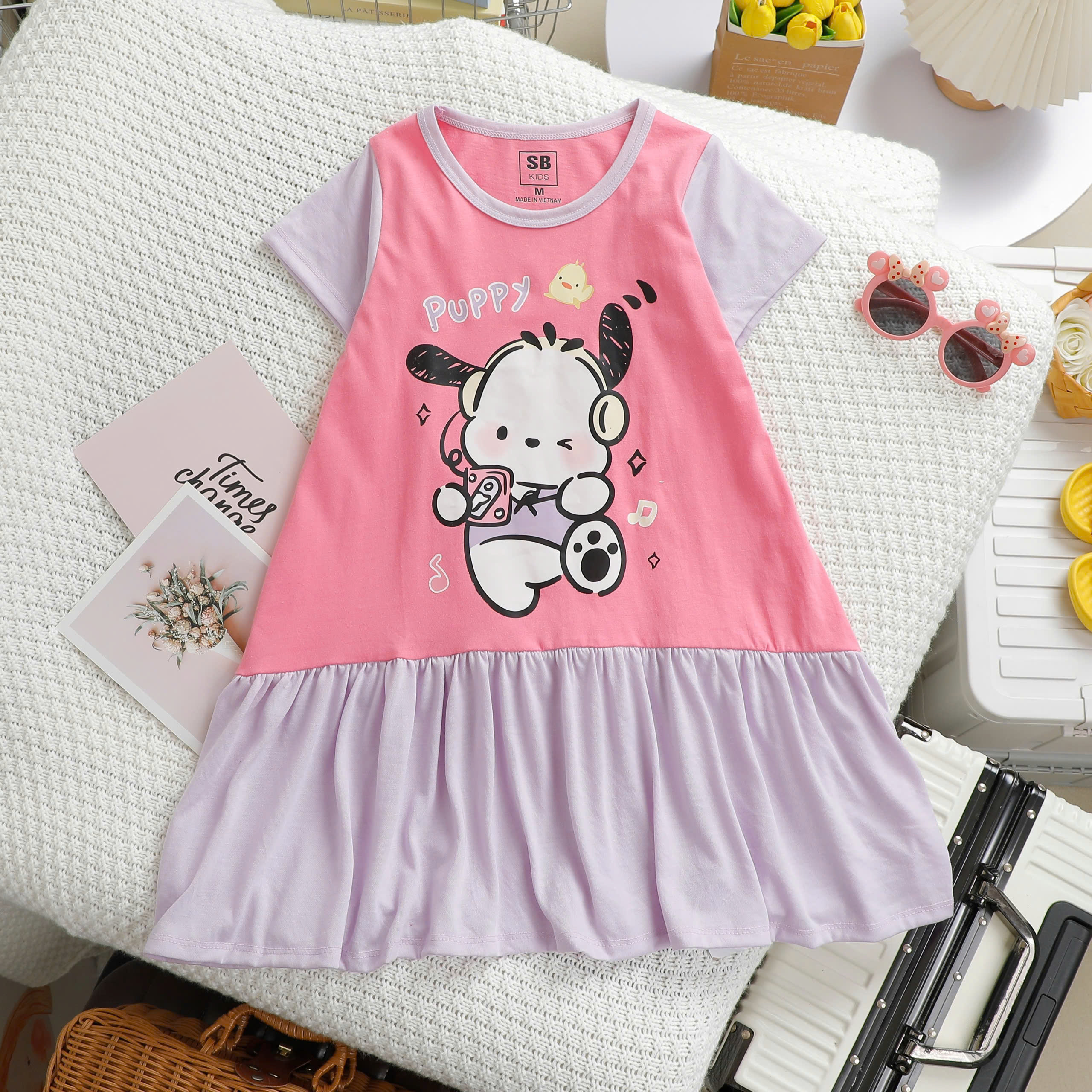 ĐẦM THUN SB KIDS PHỐI MÀU ĐUÔI CÁ  Size từ XS đến XL4