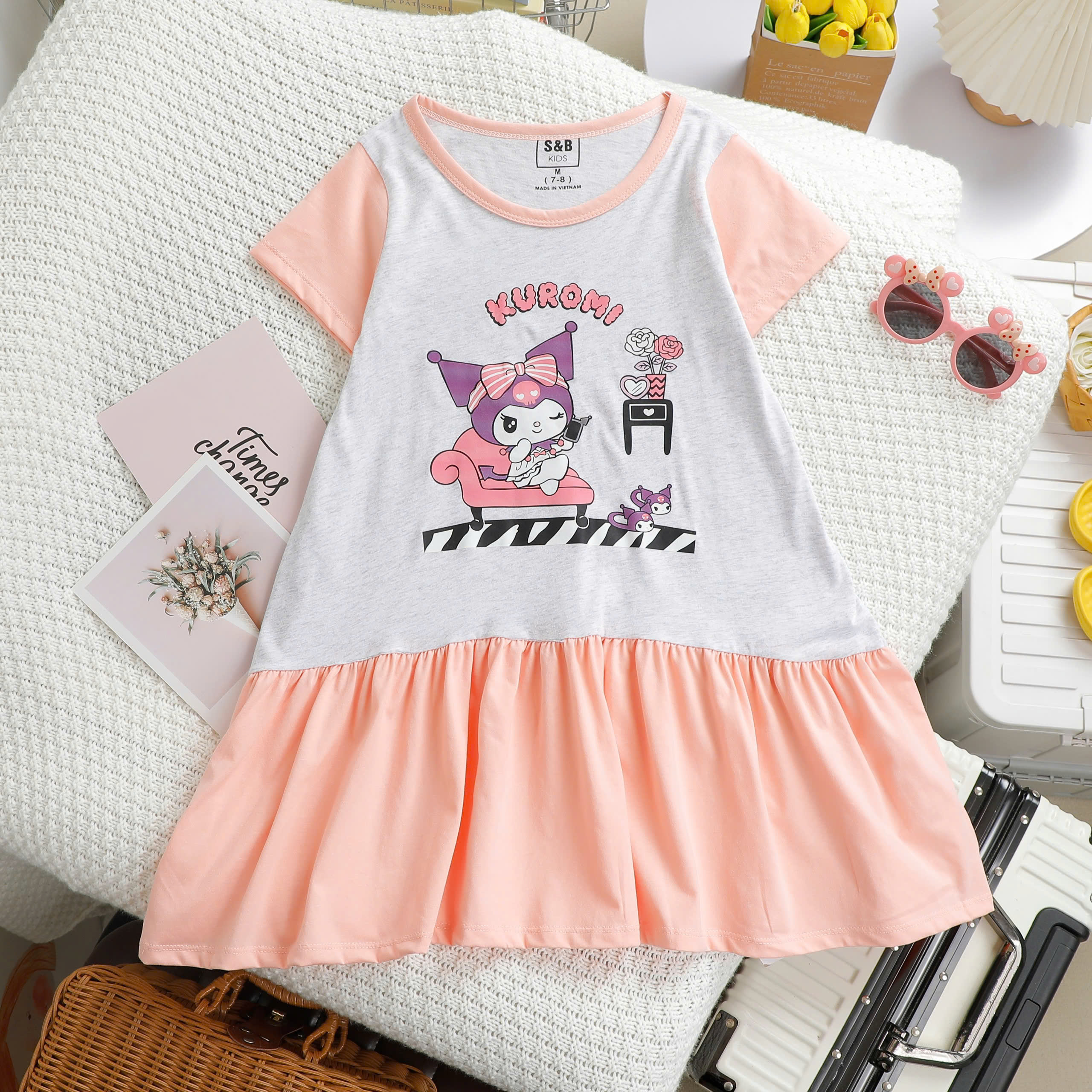 ĐẦM THUN SB KIDS PHỐI MÀU ĐUÔI CÁ  Size từ XS đến XL5