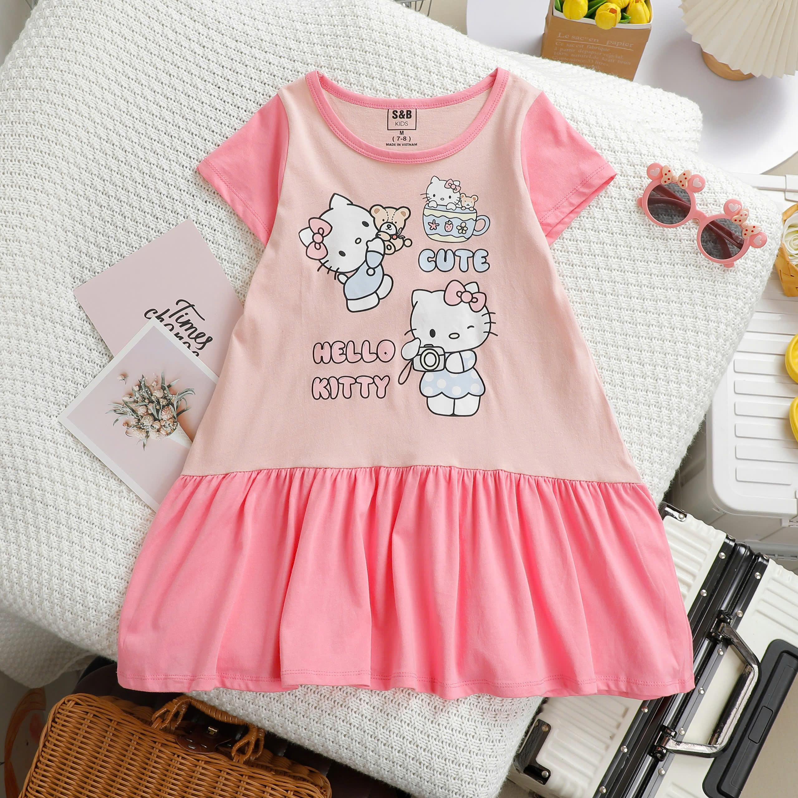 ĐẦM THUN SB KIDS PHỐI MÀU ĐUÔI CÁ  Size từ XS đến XL7