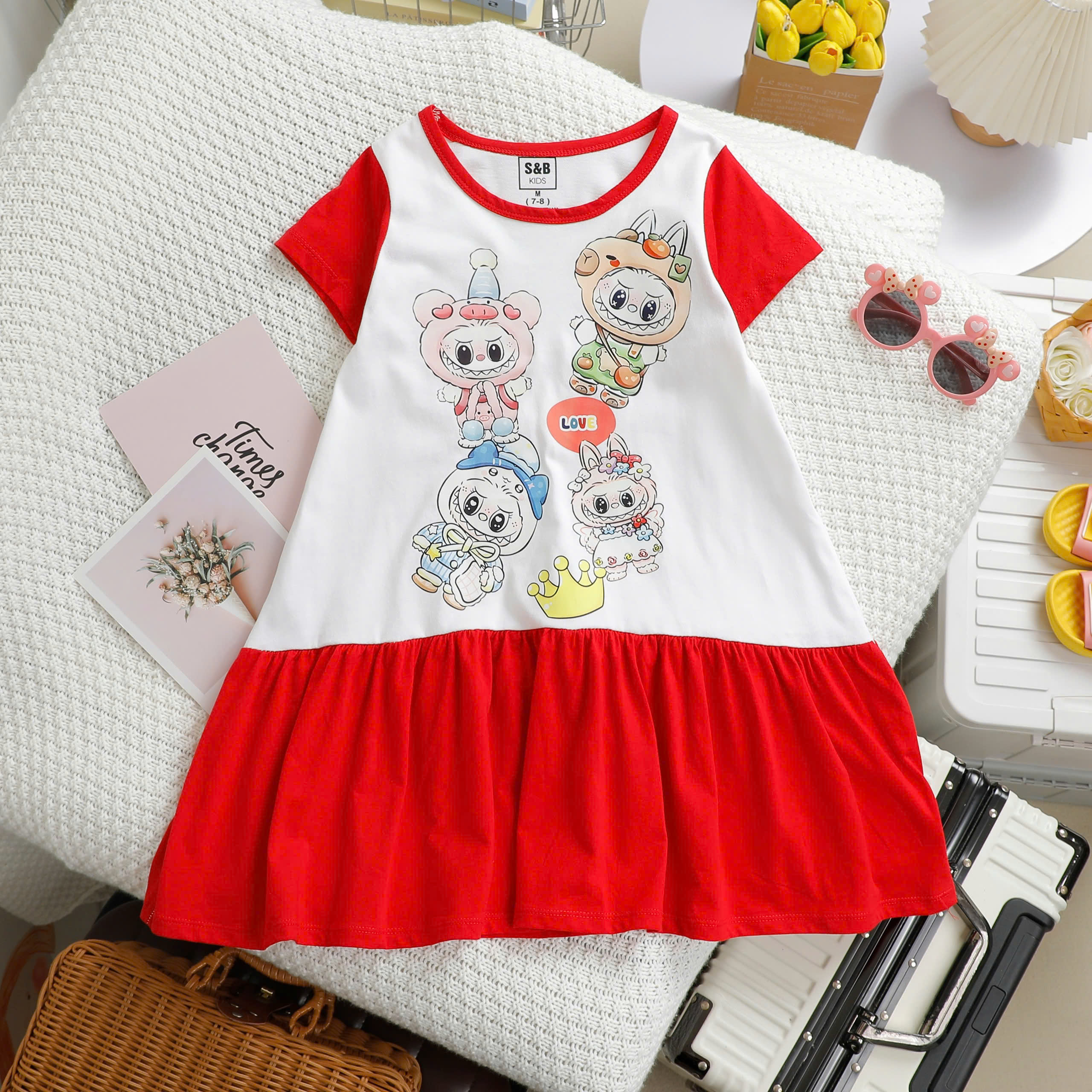 ĐẦM THUN SB KIDS PHỐI MÀU ĐUÔI CÁ  Size từ XS đến XL10