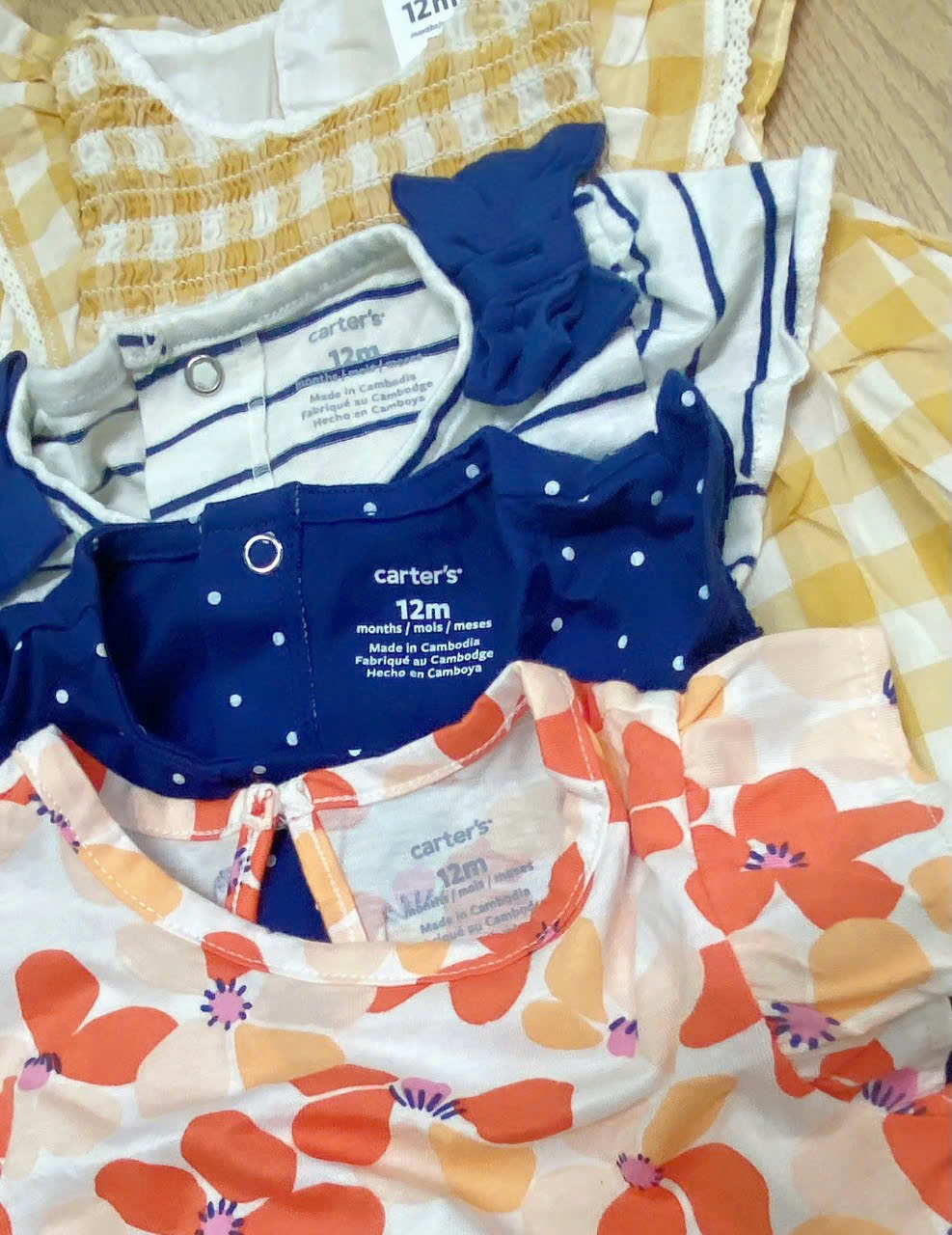 Set 2 đầm Carter tay cánh tiên size 3 - 24m Cambo xuất xịn13