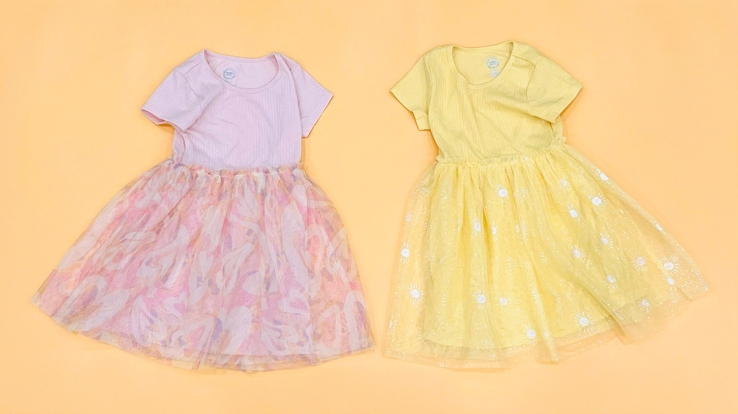 Đầm thun phối chân váy voan bé gái size đại Wonder Nation, size 4/5T - 14/16T Plus. Việt Nam xuất xịn.