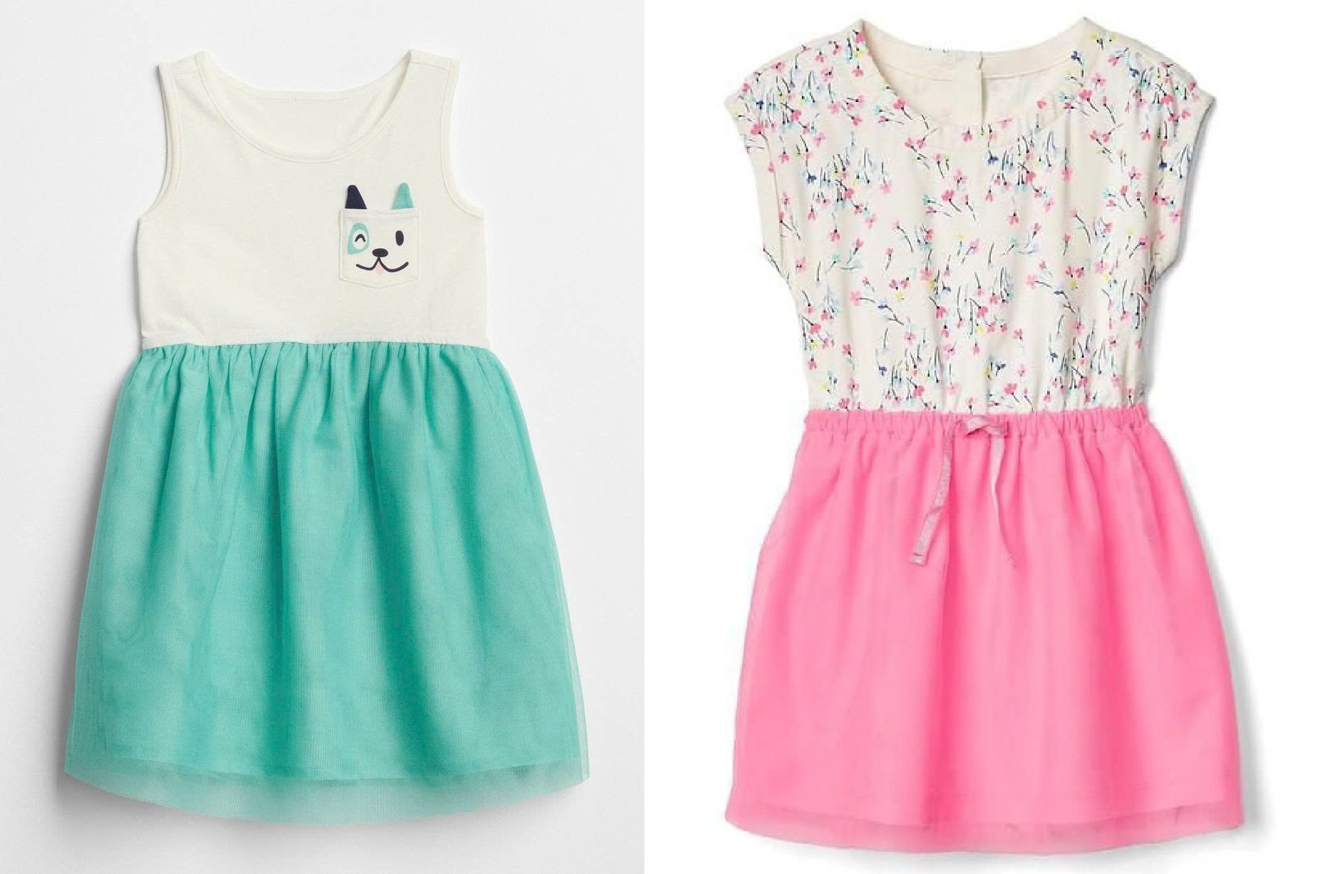 Đầm thun phối chân váy voan Baby Gap, size 6/12M - 5T. Cambodia xuất xịn.9