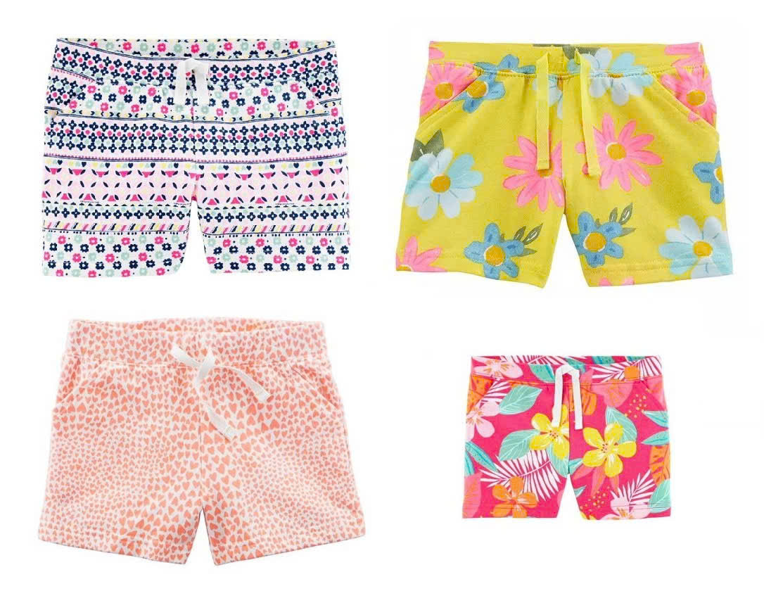 Set 2 Quần short thun da cá bé gái Carter , size 3M - 14T. Cambodia xuất xịn18