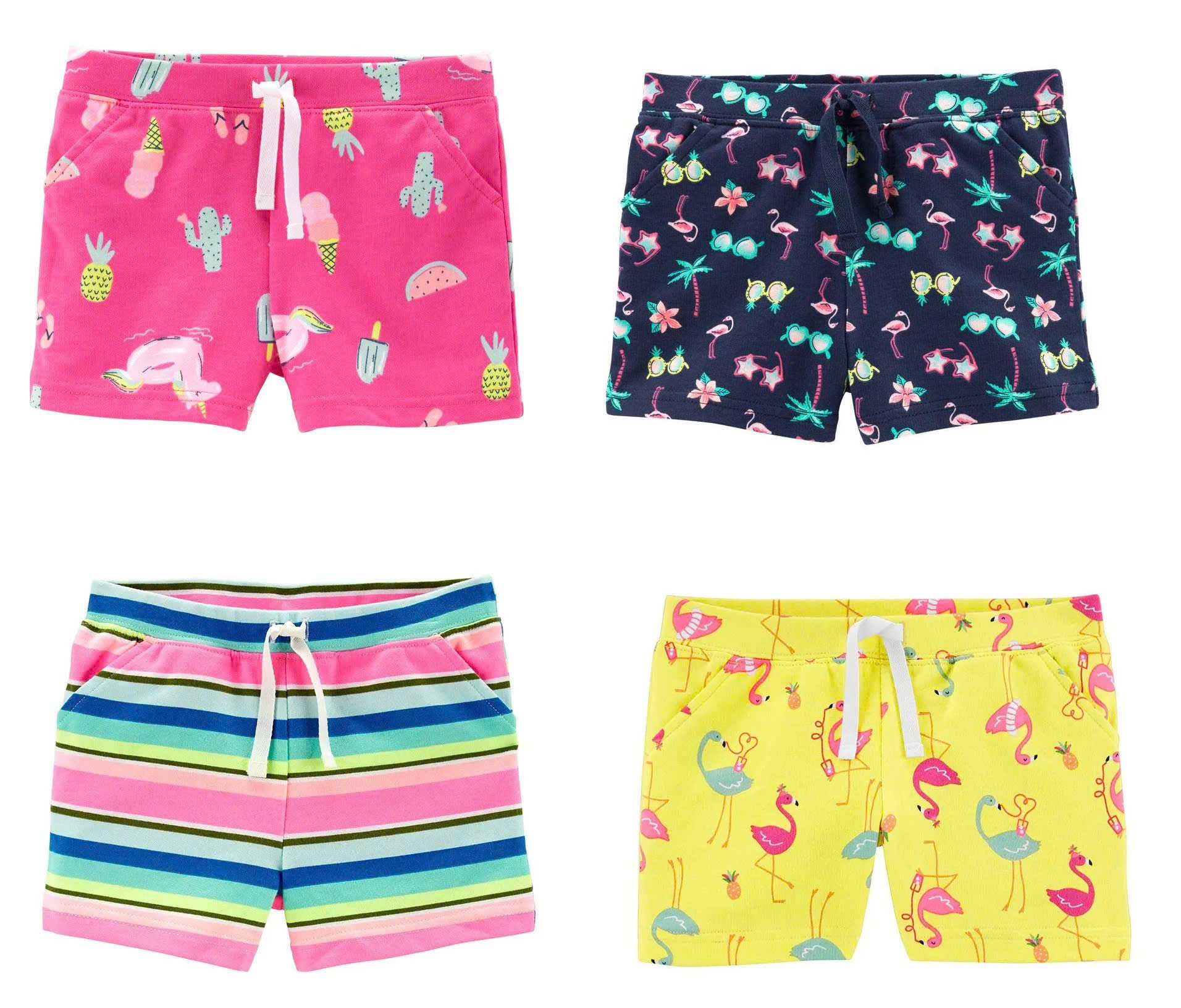 Set 2 Quần short thun da cá bé gái Carter , size 3M - 14T. Cambodia xuất xịn9