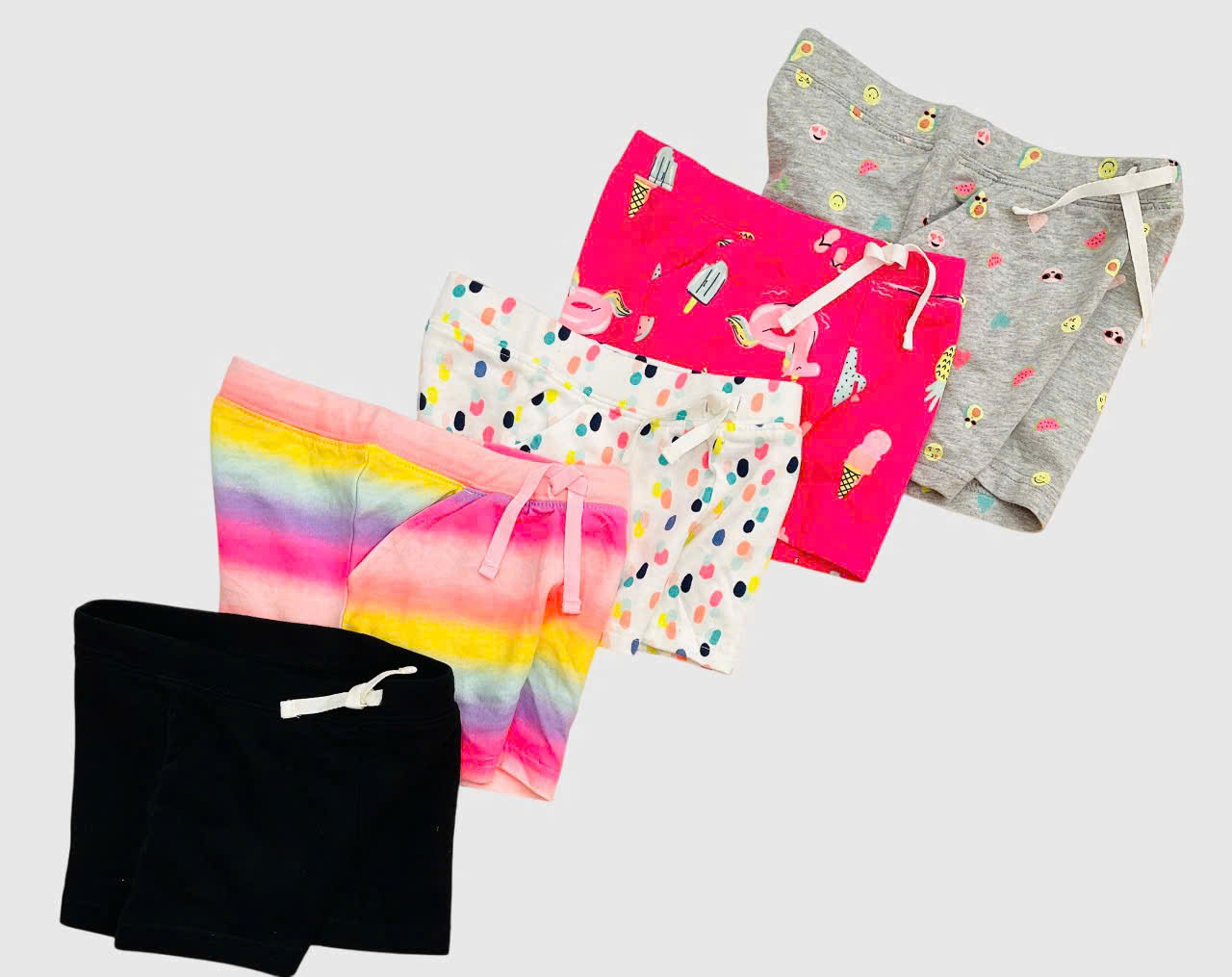 Set 2 Quần short thun da cá bé gái Carter , size 3M - 14T. Cambodia xuất xịn14