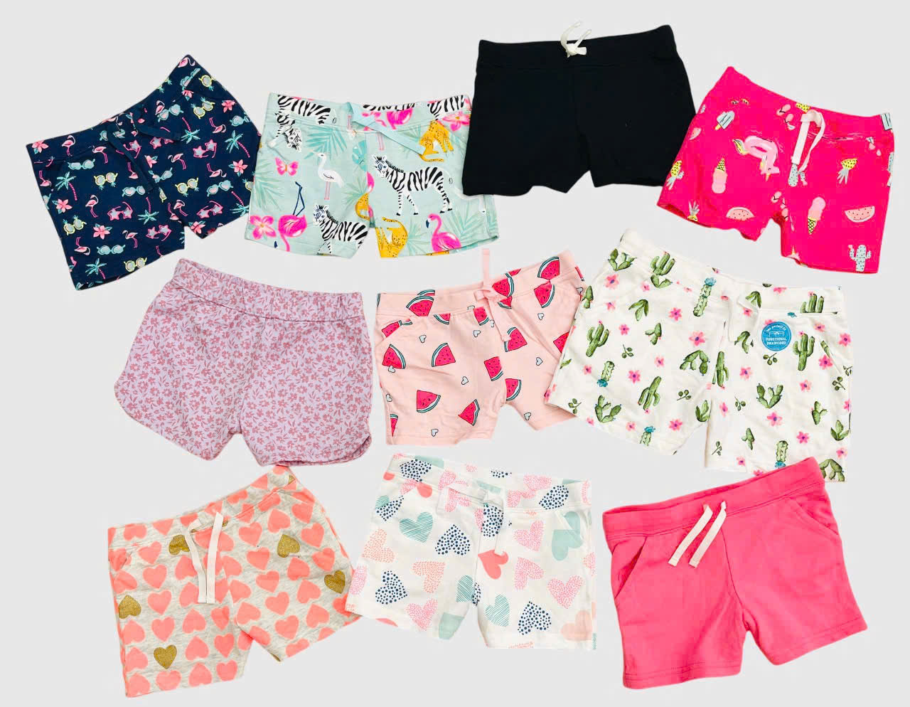 Set 2 Quần short thun da cá bé gái Carter , size 3M - 14T. Cambodia xuất xịn