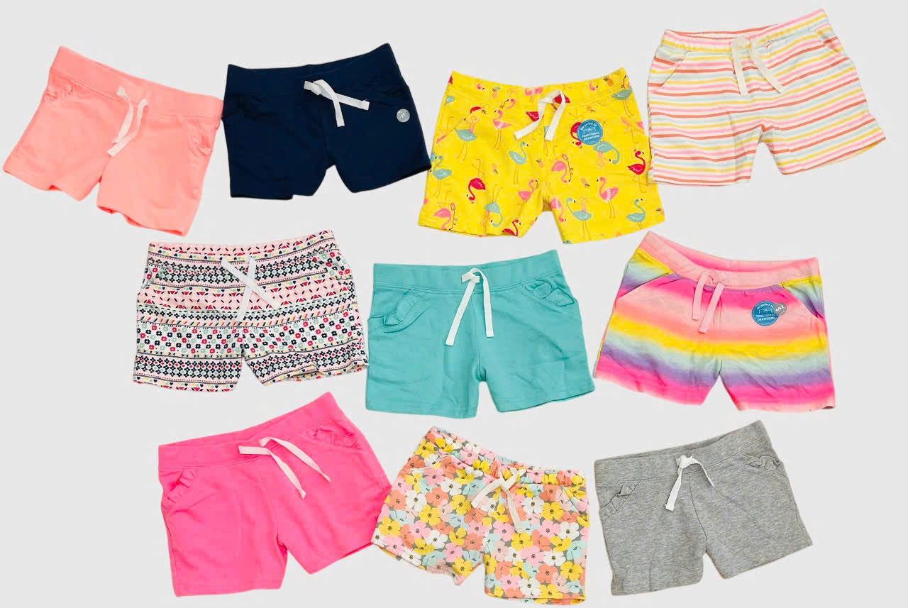 Set 2 Quần short thun da cá bé gái Carter , size 3M - 14T. Cambodia xuất xịn5