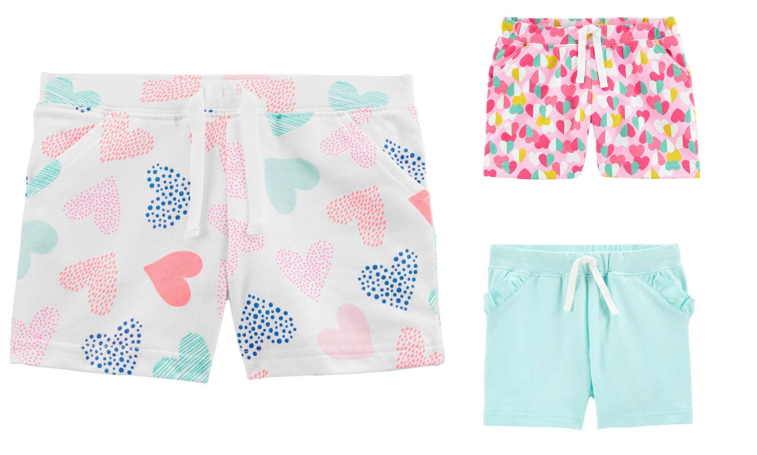 Set 2 Quần short thun da cá bé gái Carter , size 3M - 14T. Cambodia xuất xịn8