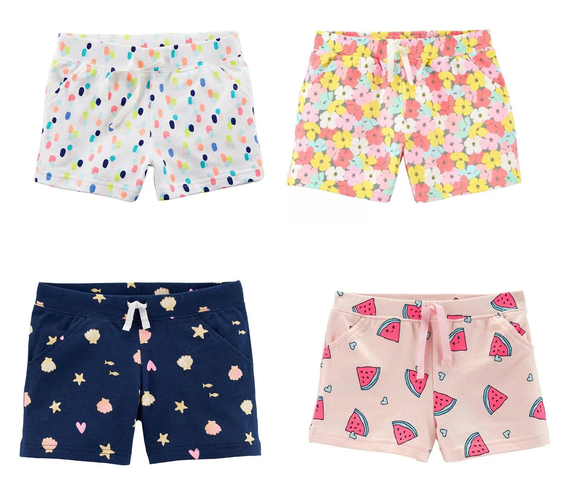 Set 2 Quần short thun da cá bé gái Carter , size 3M - 14T. Cambodia xuất xịn16
