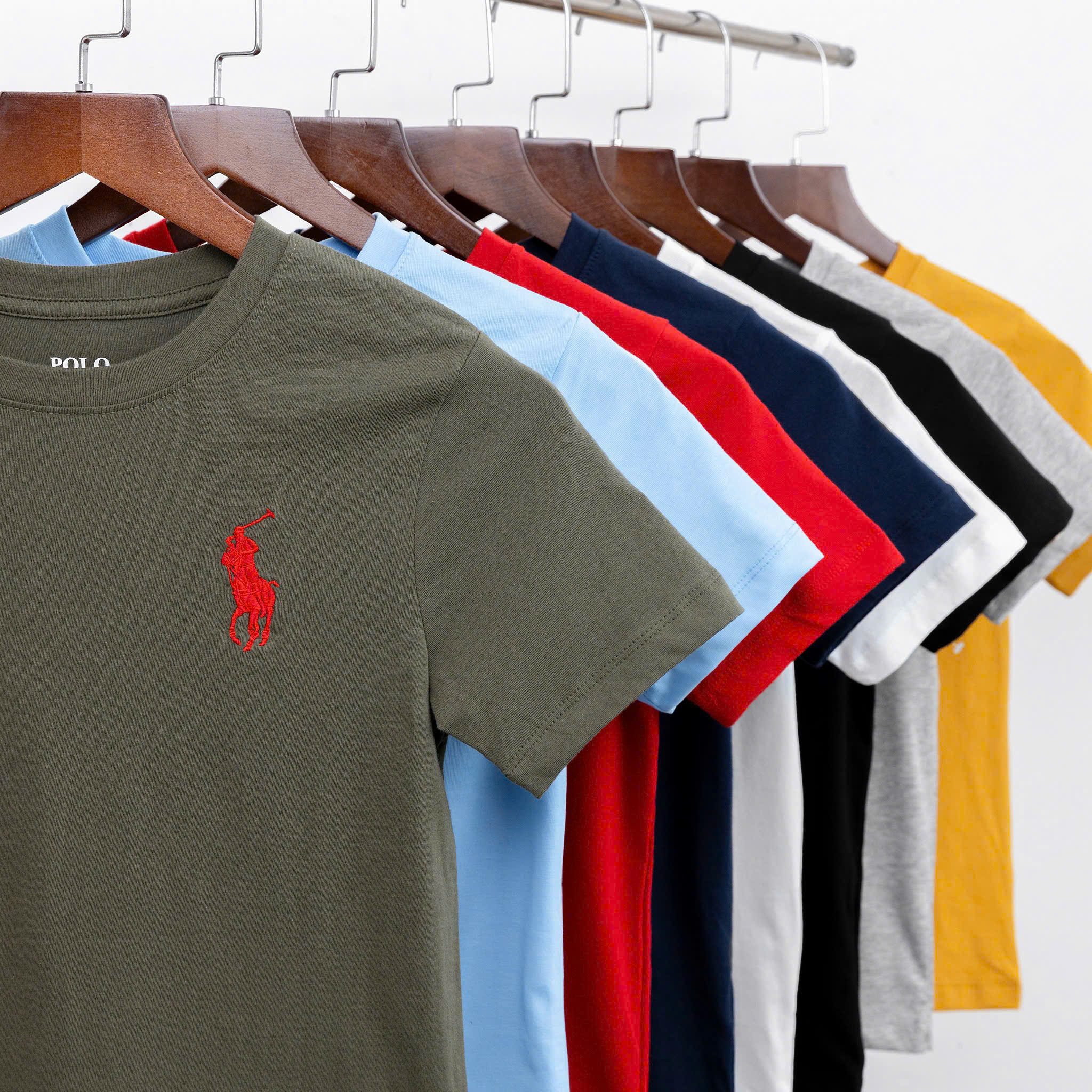 Set 3 cái áo thun bé trai polo thêu logo và tay 6 size XS-XXL (23-50kg)3