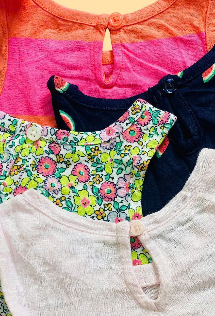 Set 2 đầm thun form babydoll vai nơ hiệu Baby Gap, size 6/12M - 5T. Cambodia xuất xịn11