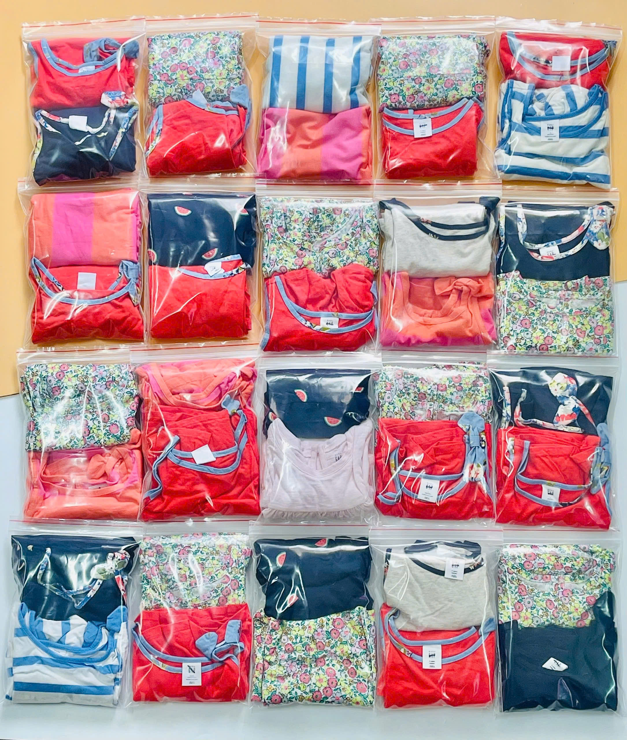 Set 2 đầm thun form babydoll vai nơ hiệu Baby Gap, size 6/12M - 5T. Cambodia xuất xịn7