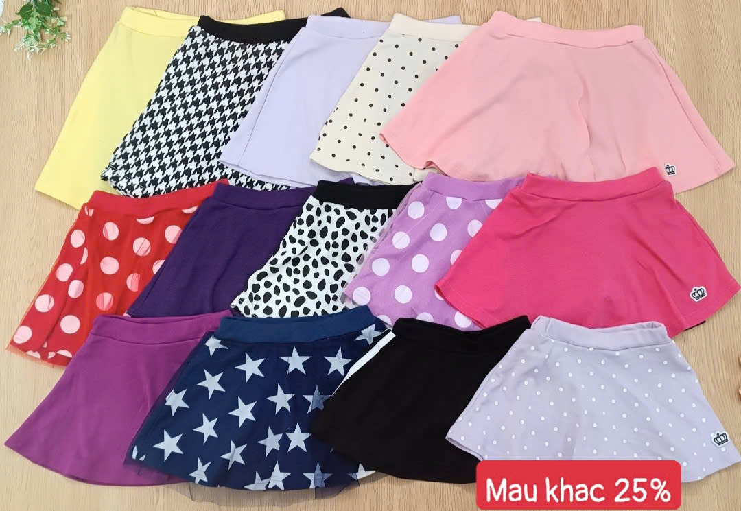 Set 2 chân váy cotton + voan BabyDoll xuất Nhật siêu xinh, size 80 - 150 VN xuất xịn