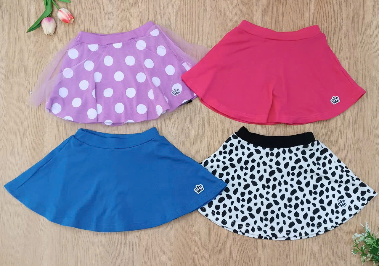 Set 2 chân váy cotton + voan BabyDoll xuất Nhật siêu xinh, size 80 - 150 VN xuất xịn18