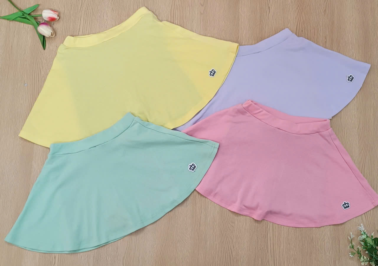 Set 2 chân váy cotton + voan BabyDoll xuất Nhật siêu xinh, size 80 - 150 VN xuất xịn8