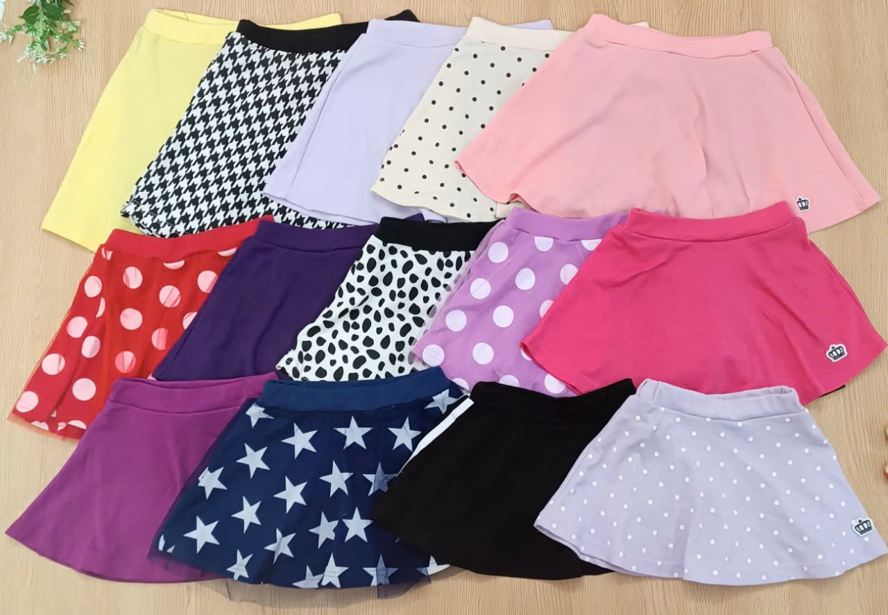 Set 2 chân váy cotton + voan BabyDoll xuất Nhật siêu xinh, size 80 - 150 VN xuất xịn7