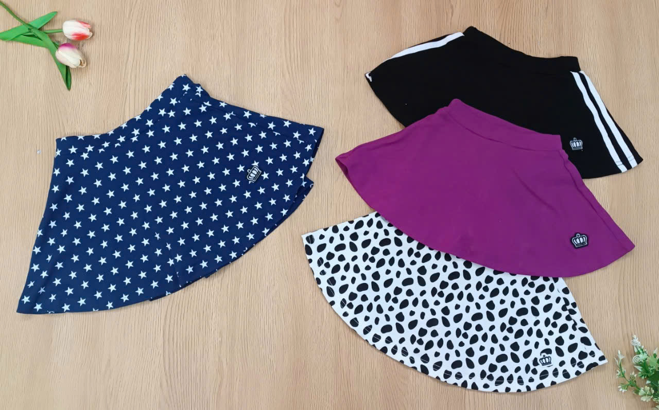 Set 2 chân váy cotton + voan BabyDoll xuất Nhật siêu xinh, size 80 - 150 VN xuất xịn2