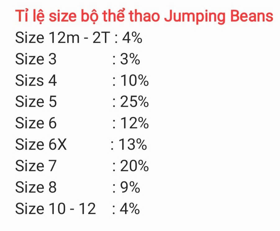 Set 2 Bộ thể thao Jumping Bean hàng VN xuất xịn  * Size 12m - 12T .1