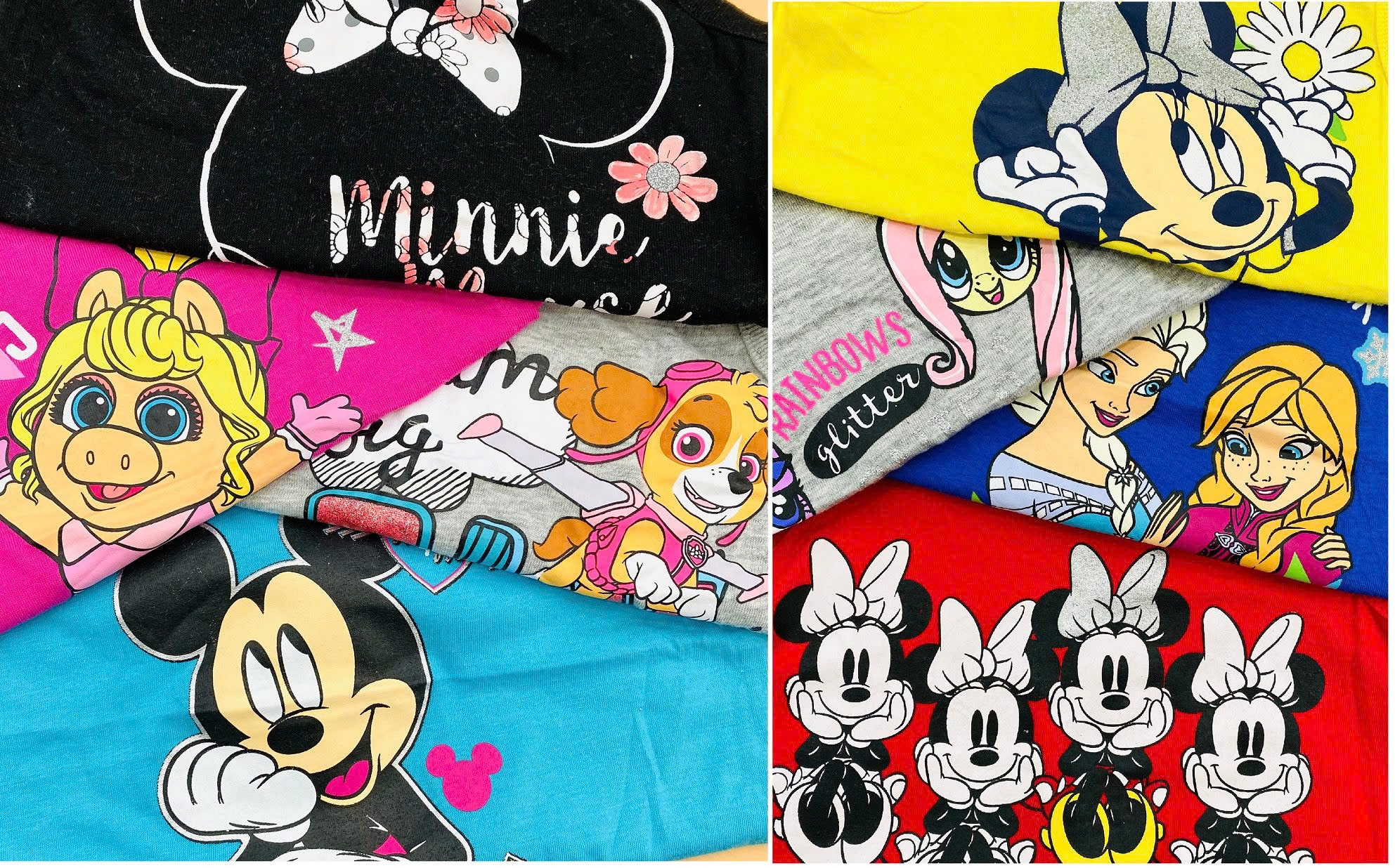 Set 3 áo thun sát nách bé gái in hình Disney . Size 12M - 6/6X. TQXK dư xịn8