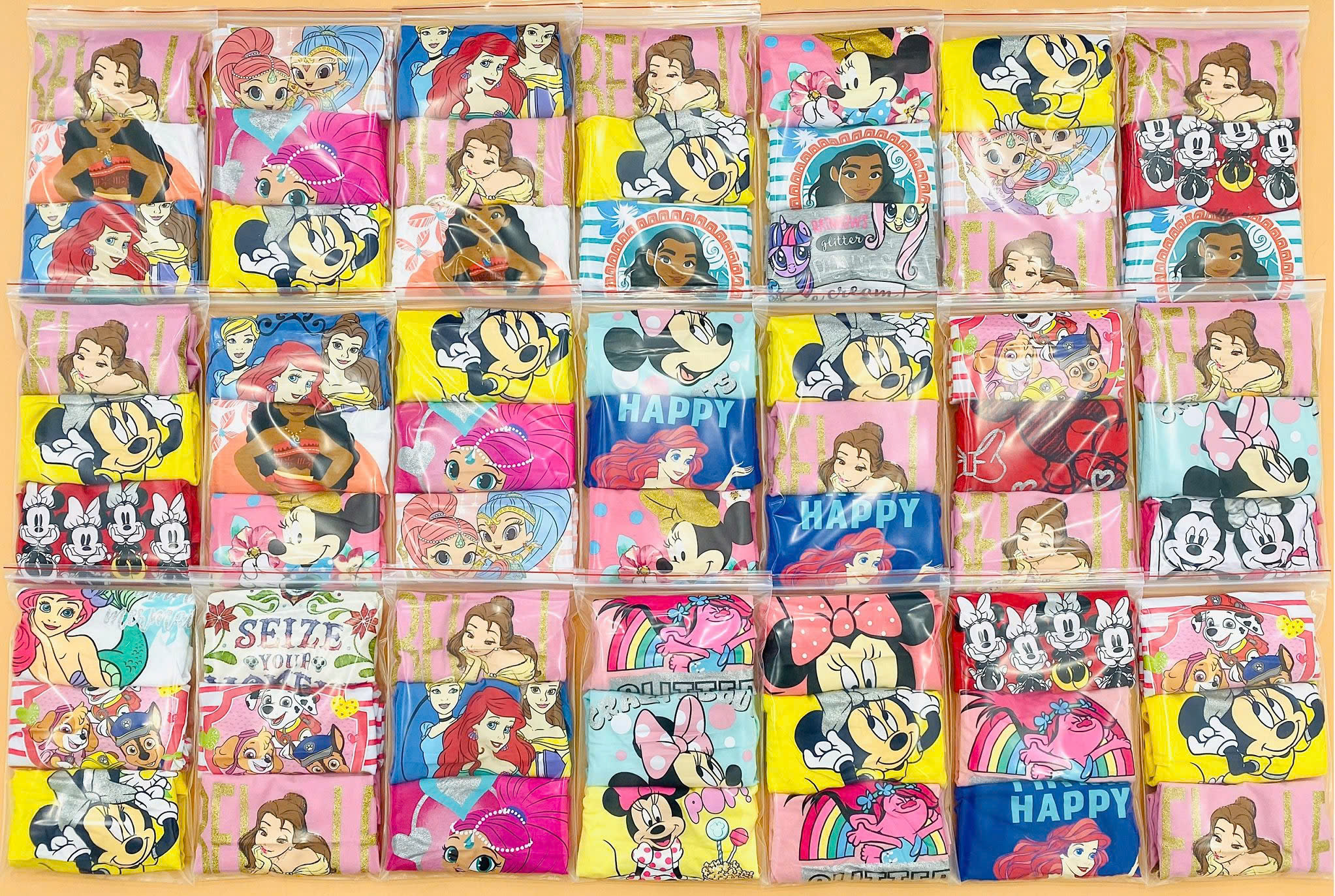 Set 3 áo thun sát nách bé gái in hình Disney . Size 12M - 6/6X. TQXK dư xịn14