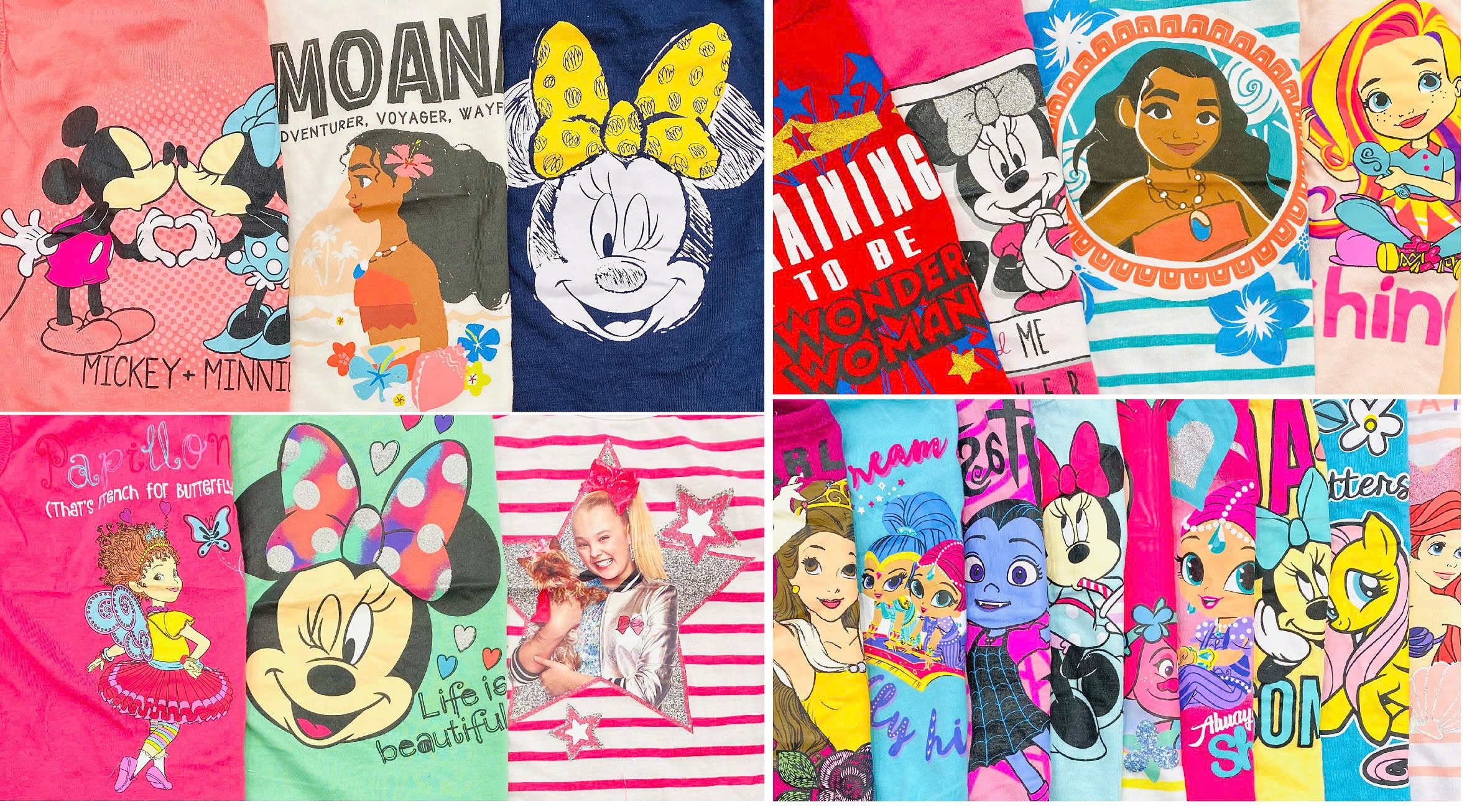 Set 3 áo thun sát nách bé gái in hình Disney . Size 12M - 6/6X. TQXK dư xịn15