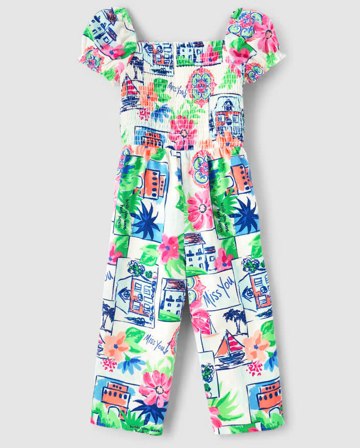 Jumpsuit vải kate bé gái Gymboree xịn, size 2T - 12T, hàng VNXK1