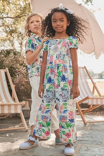 Jumpsuit vải kate bé gái Gymboree xịn, size 2T - 12T, hàng VNXK5